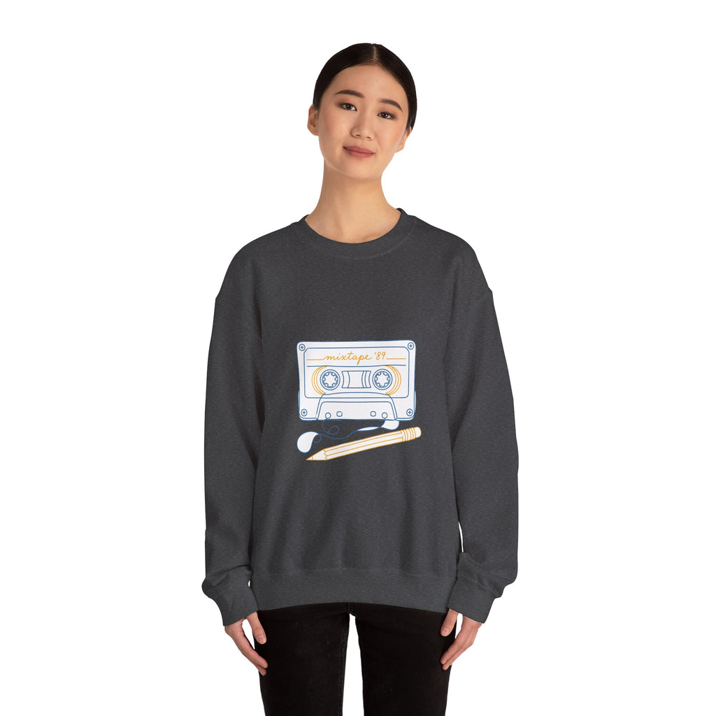 Matching Couple Sweatshirt - Vinyl & Cassette Matching Couple Premium Fleece Sweatshirt Minimalist Art His Hers Christmas Gift - Design B