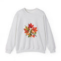 Matching Couple Sweatshirt - Cherry Blossom & Maple Leaf Matching Couple Comfort Colors Crew Watercolor Art His Hers Birthday Gift - Design B