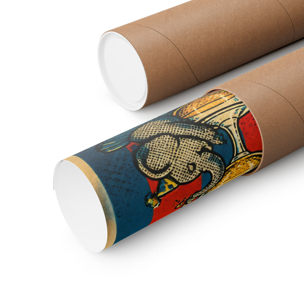 Champagne Tower Elephants Wall Art Poster 24×36 Pop Art Restaurant Decor Maximalist Print