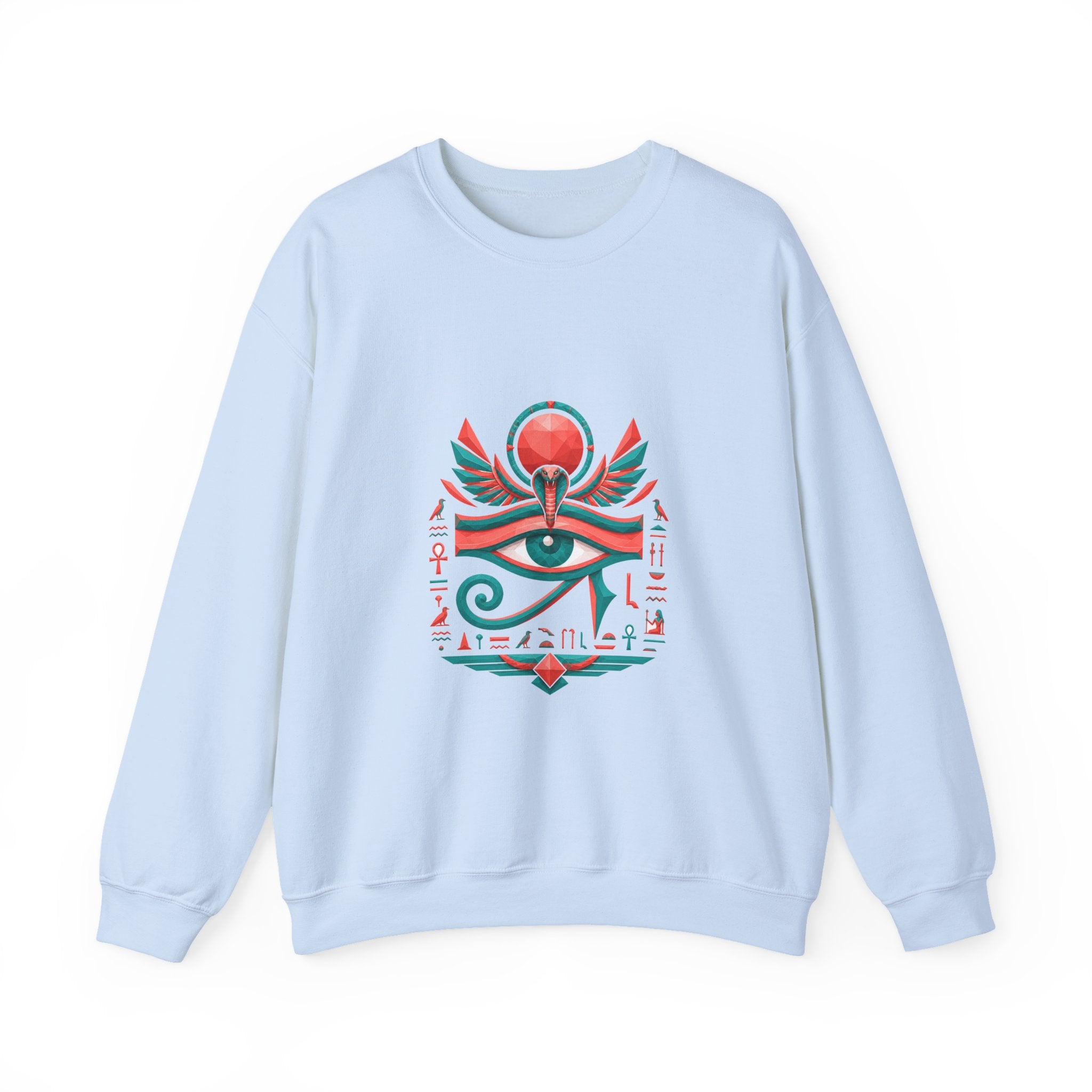Matching Couple Sweatshirt - Eye of Ra & Horus Matching Couple Comfort Colors Crew Geometric Art His Hers Love Gift - Design A