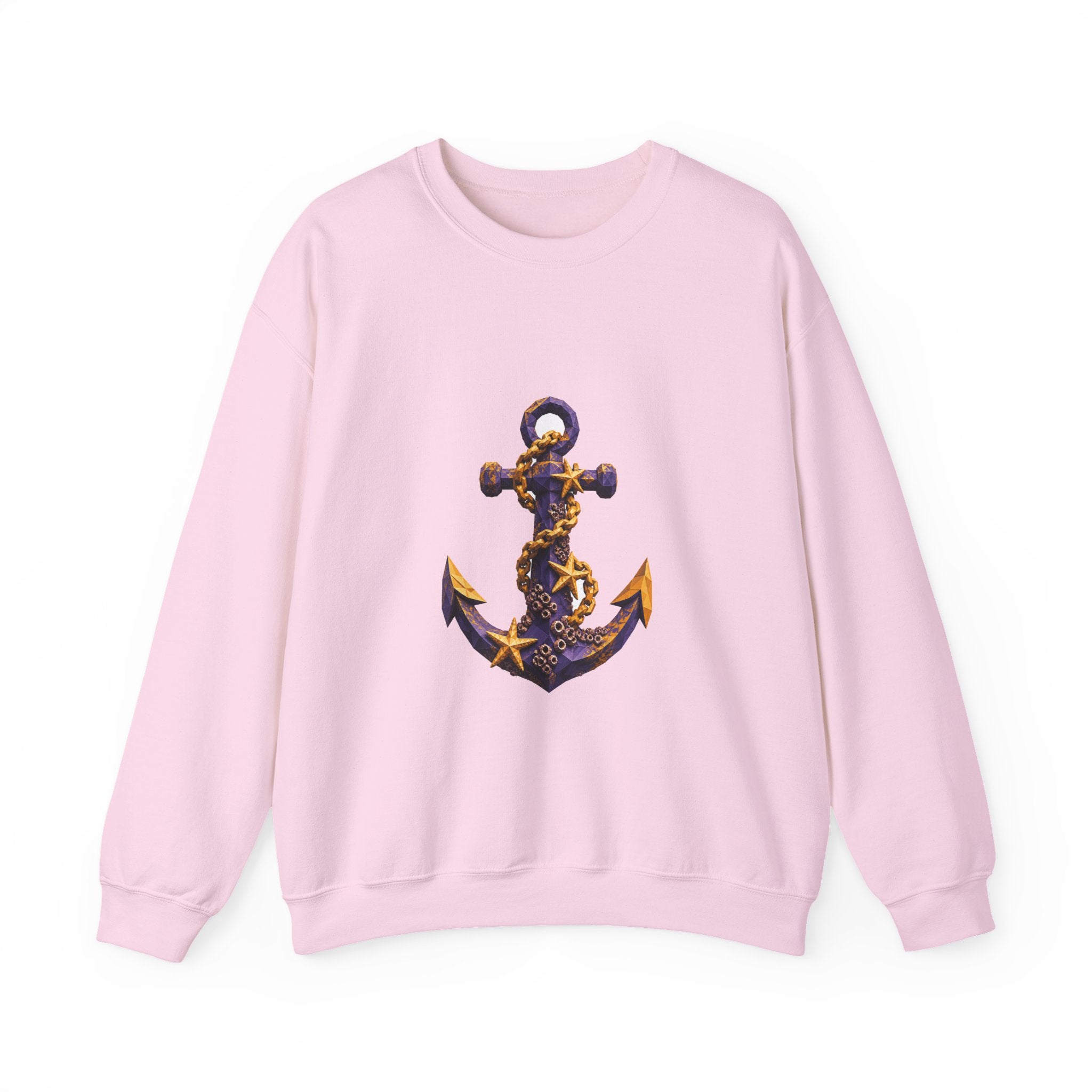 Matching Couple Sweatshirt - Anchor & Sail Matching Couple Crewneck Sweatshirt Geometric Art His Hers Couple Gift - Design A