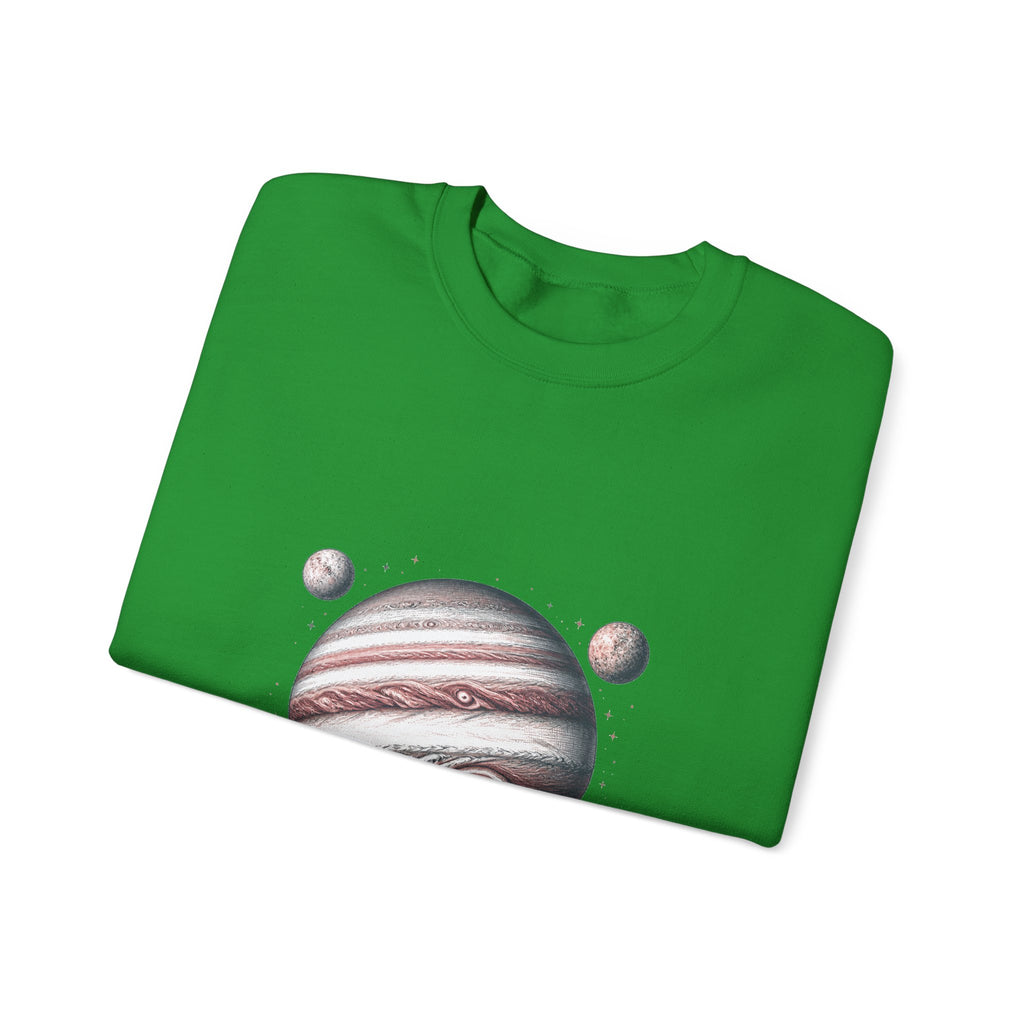 Matching Couple Sweatshirt - Saturn & Jupiter Matching Couple Crewneck Sweatshirt Hand-Drawn Art His Hers Best Friend Gift - Design B