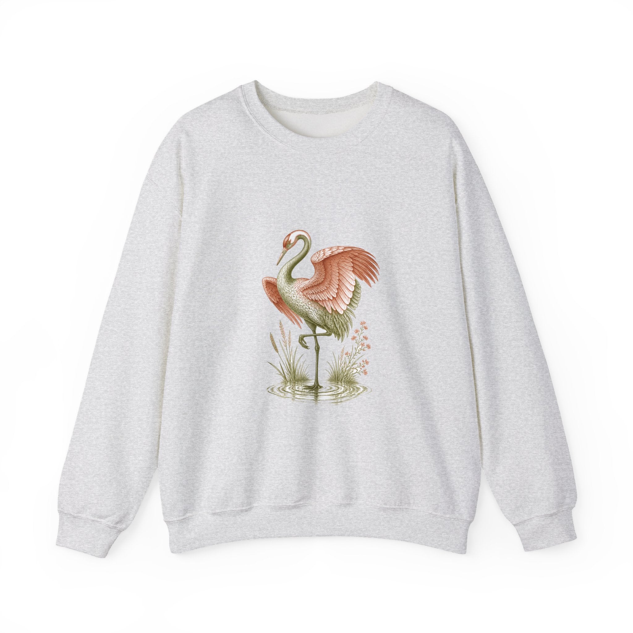 Matching Couple Sweatshirt - Tiger & Crane Matching Couple Premium Fleece Sweatshirt Vintage Art His Hers Honeymoon Gift - Design B