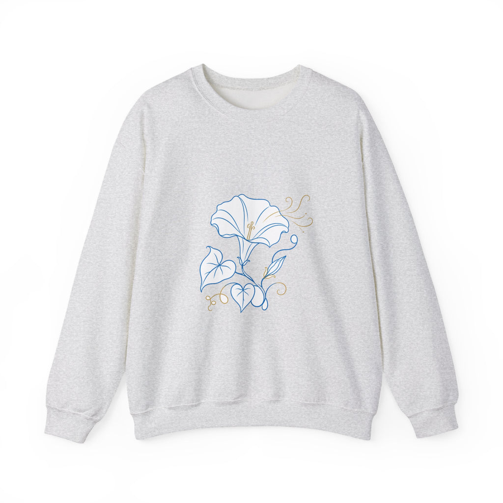 Matching Couple Sweatshirt - Sunflower & Moonflower Matching Couple Crewneck Sweatshirt Minimalist Art His Hers Valentine Gift - Design B