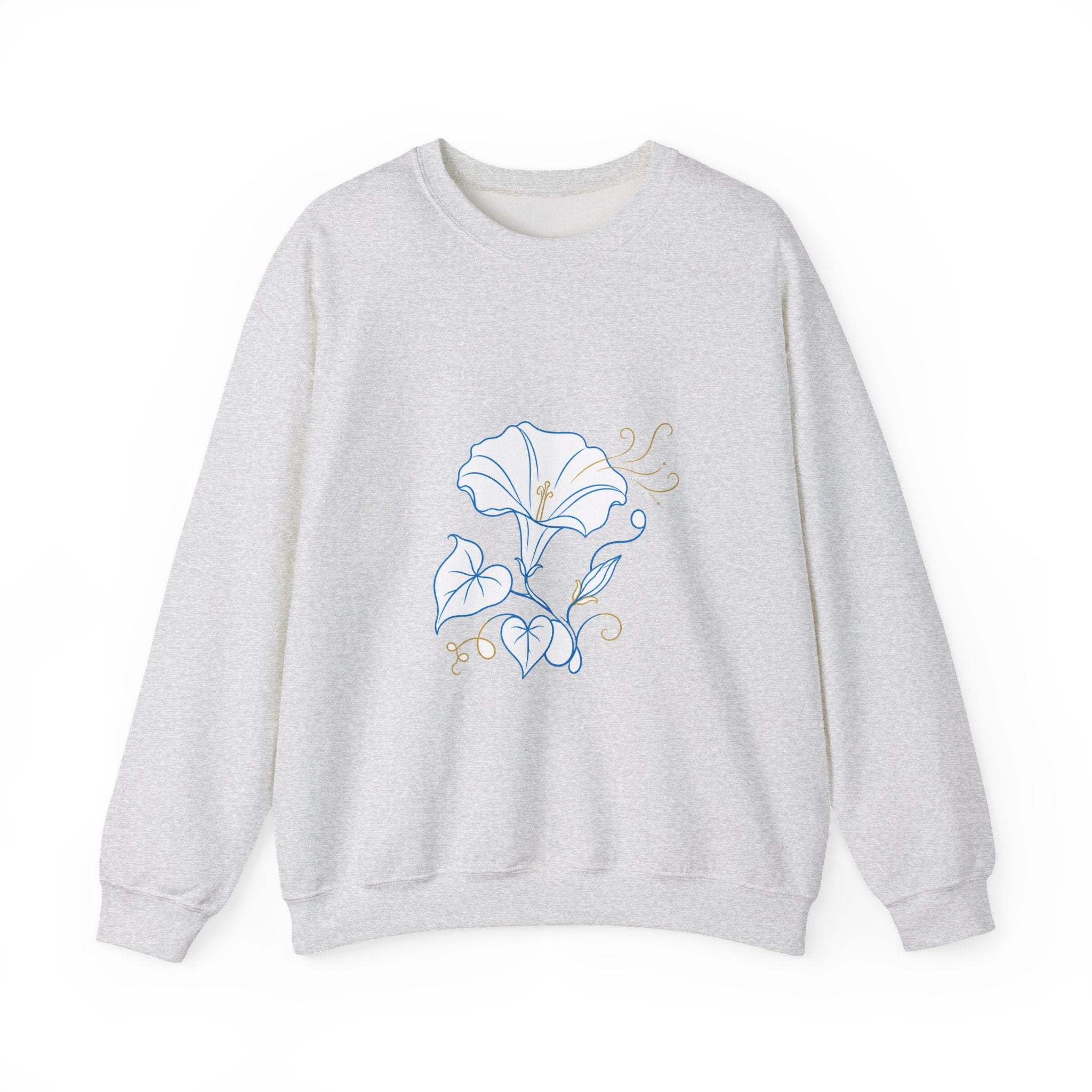 Matching Couple Sweatshirt - Sunflower & Moonflower Matching Couple Crewneck Sweatshirt Minimalist Art His Hers Valentine Gift - Design B