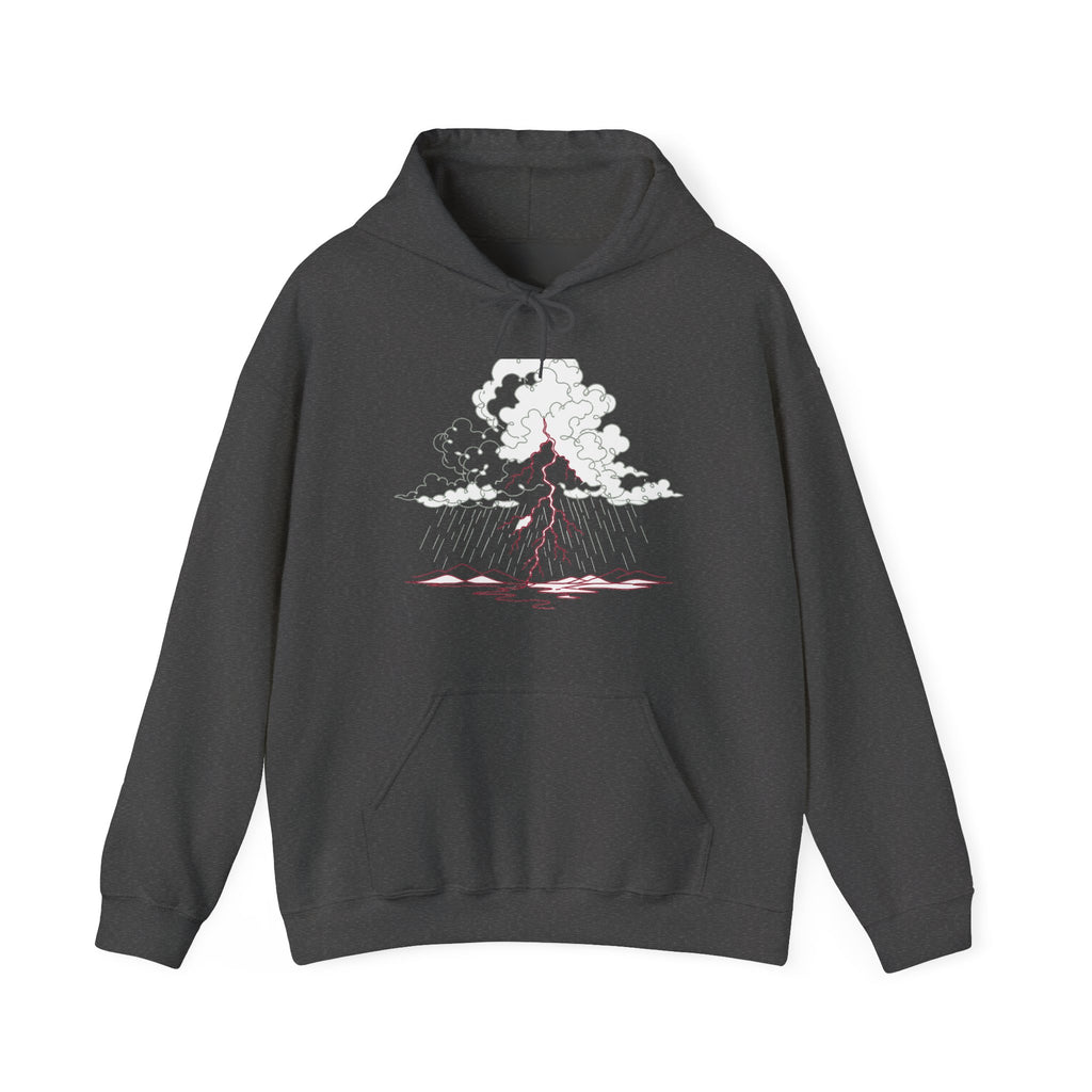 Matching Couple Sweatshirt - Storm & Rainbow Matching Couple Hooded Sweatshirt Minimalist Art His Hers Valentine Gift - Design A
