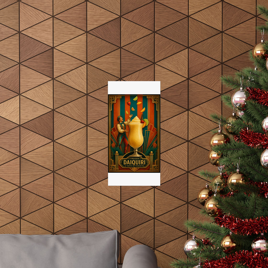 Daiquiri Fruit Juggler Wall Art Poster 24×36 Art Deco Bar Area Decor Maximalist Print