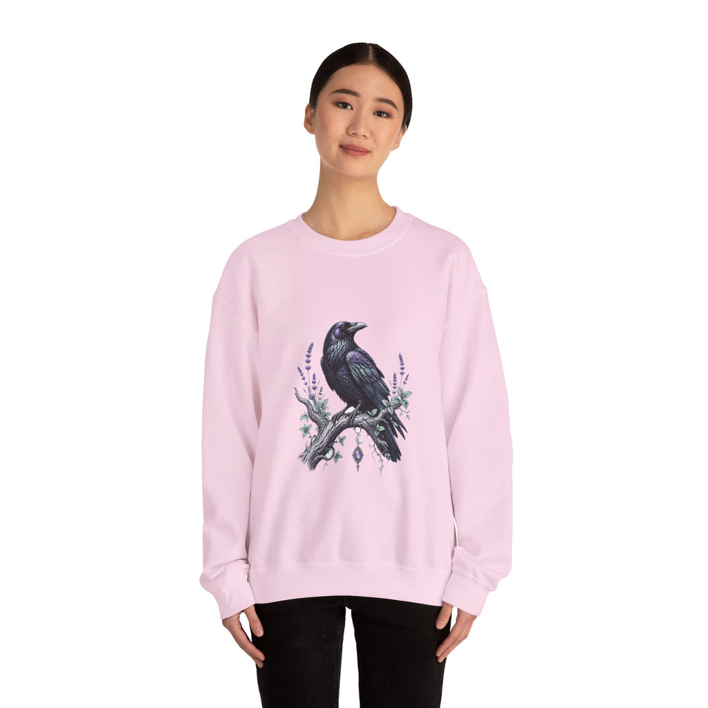 Matching Couple Sweatshirt - Raven & Swan Matching Couple Comfort Colors Crew Hand-Drawn Art His Hers Anniversary Gift - Design A