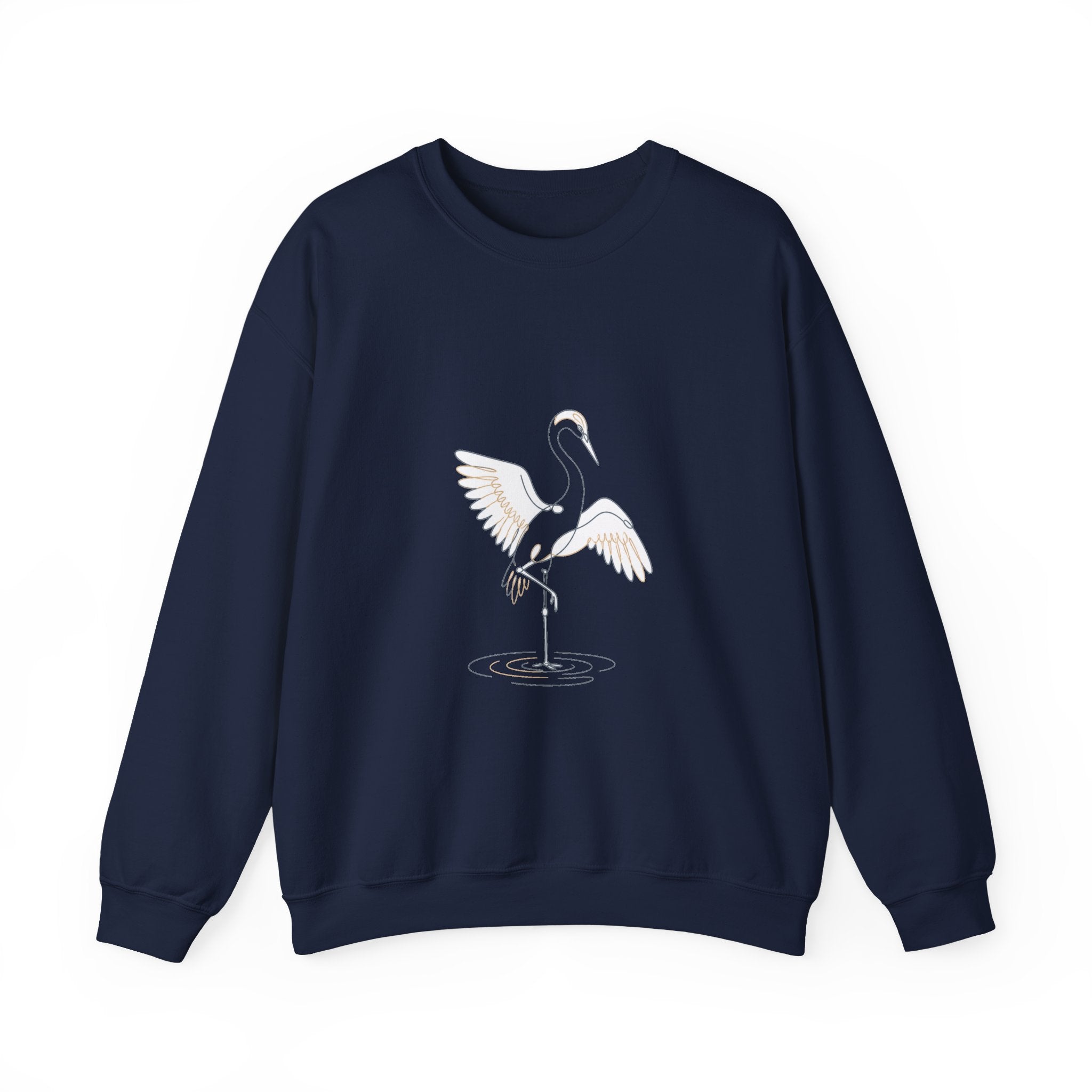 Matching Couple Sweatshirt - Tiger & Crane Matching Couple Crewneck Sweatshirt Minimalist Art His Hers Valentine Gift - Design B