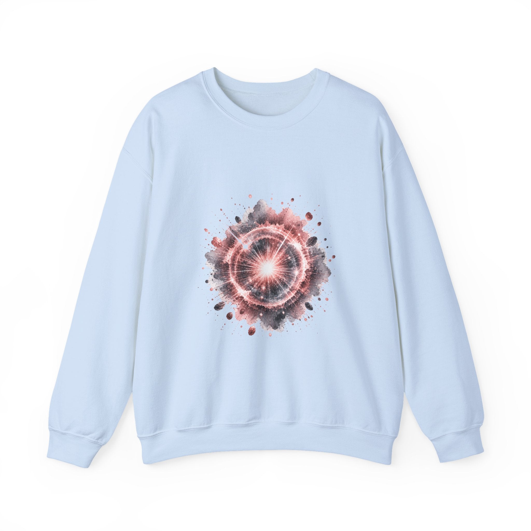 Matching Couple Sweatshirt - Galaxy & Supernova Matching Couple Premium Fleece Sweatshirt Watercolor Art His Hers Birthday Gift - Design B
