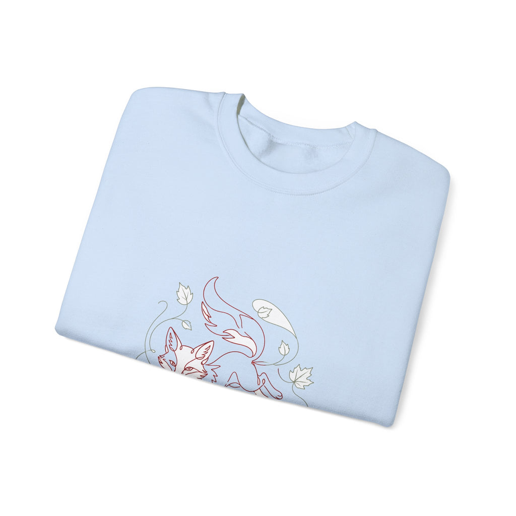 Matching Couple Sweatshirt - Fox & Rabbit Matching Couple Crewneck Sweatshirt Minimalist Art His Hers Valentine Gift - Design A