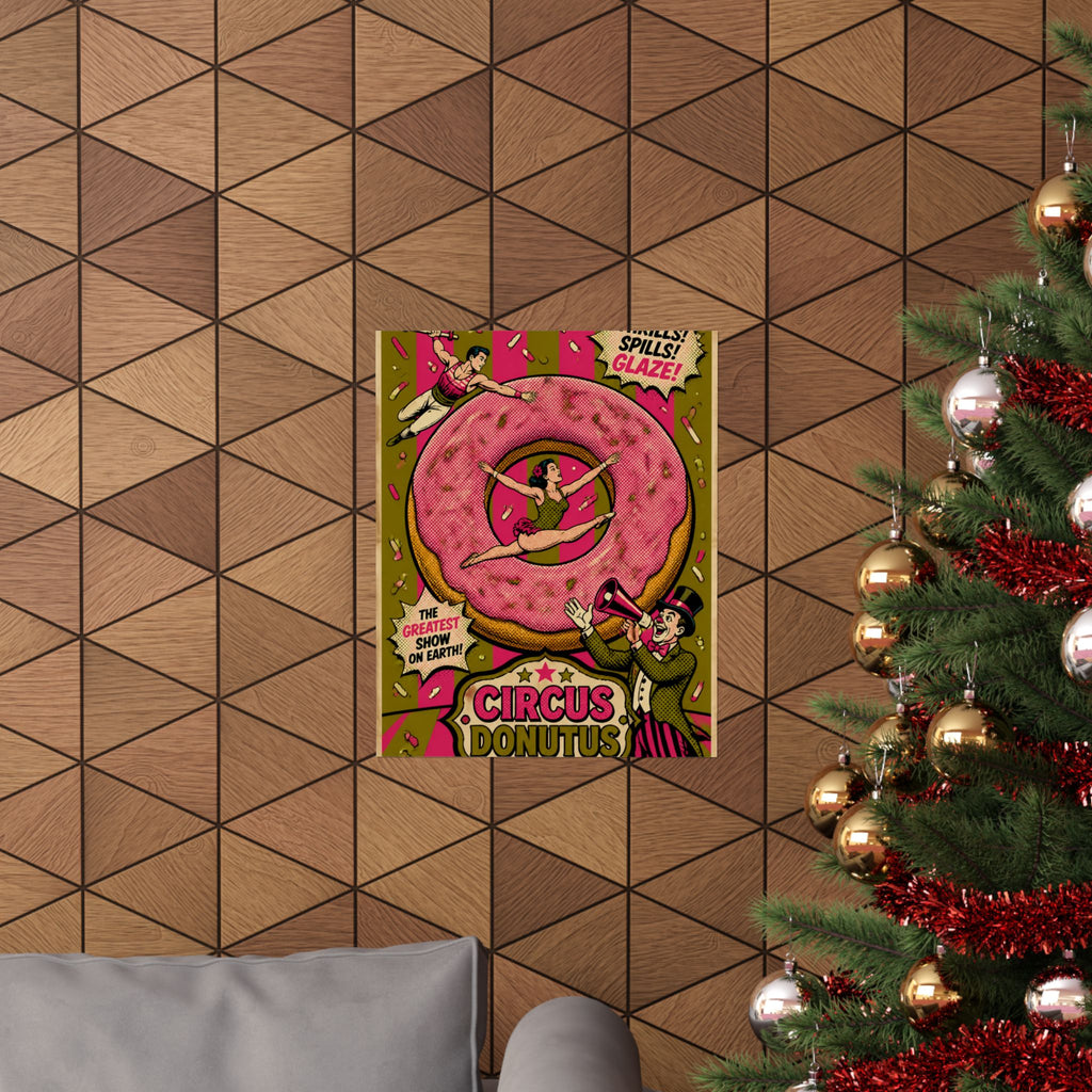 Donut Circus Ring Wall Art Poster 18×24 Pop Art Living Room Decor Maximalist Print