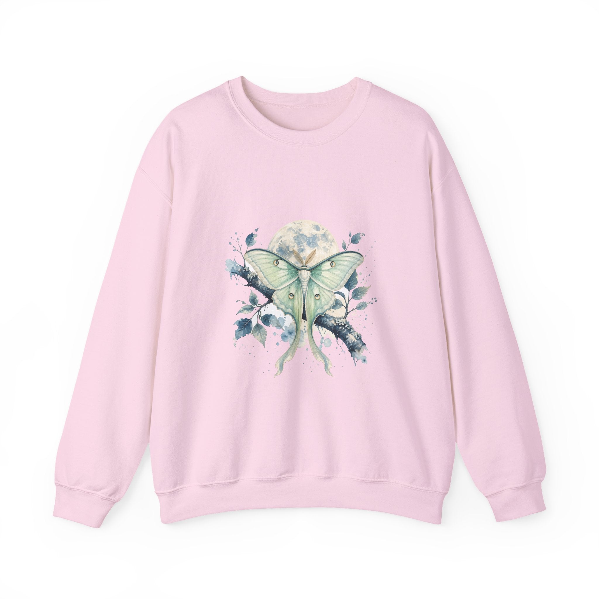 Matching Couple Sweatshirt - Butterfly & Moth Matching Couple Comfort Colors Crew Watercolor Art His Hers Birthday Gift - Design B