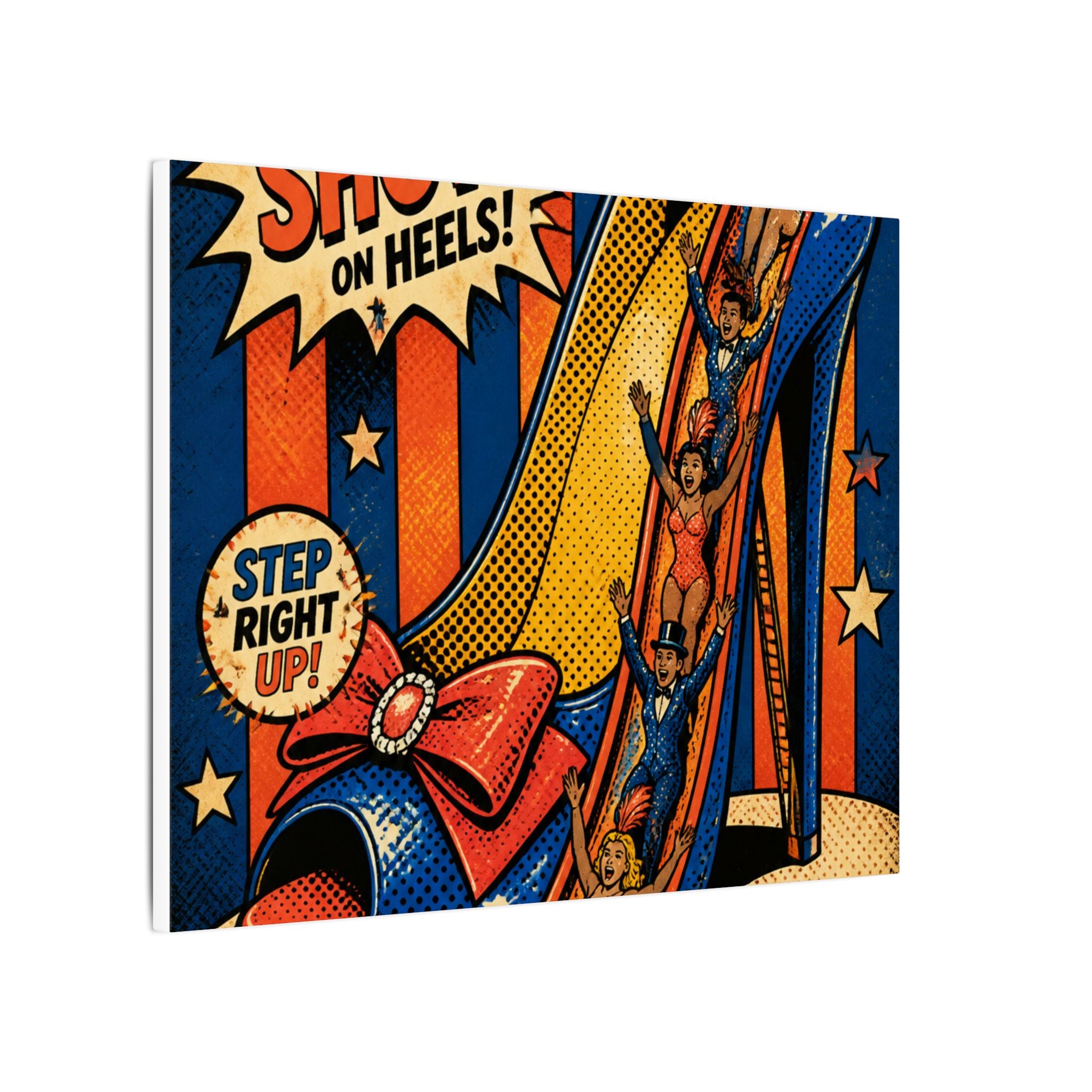 High Heel Slide Wall Art Canvas 24×36 Pop Art Restaurant Decor Maximalist Print