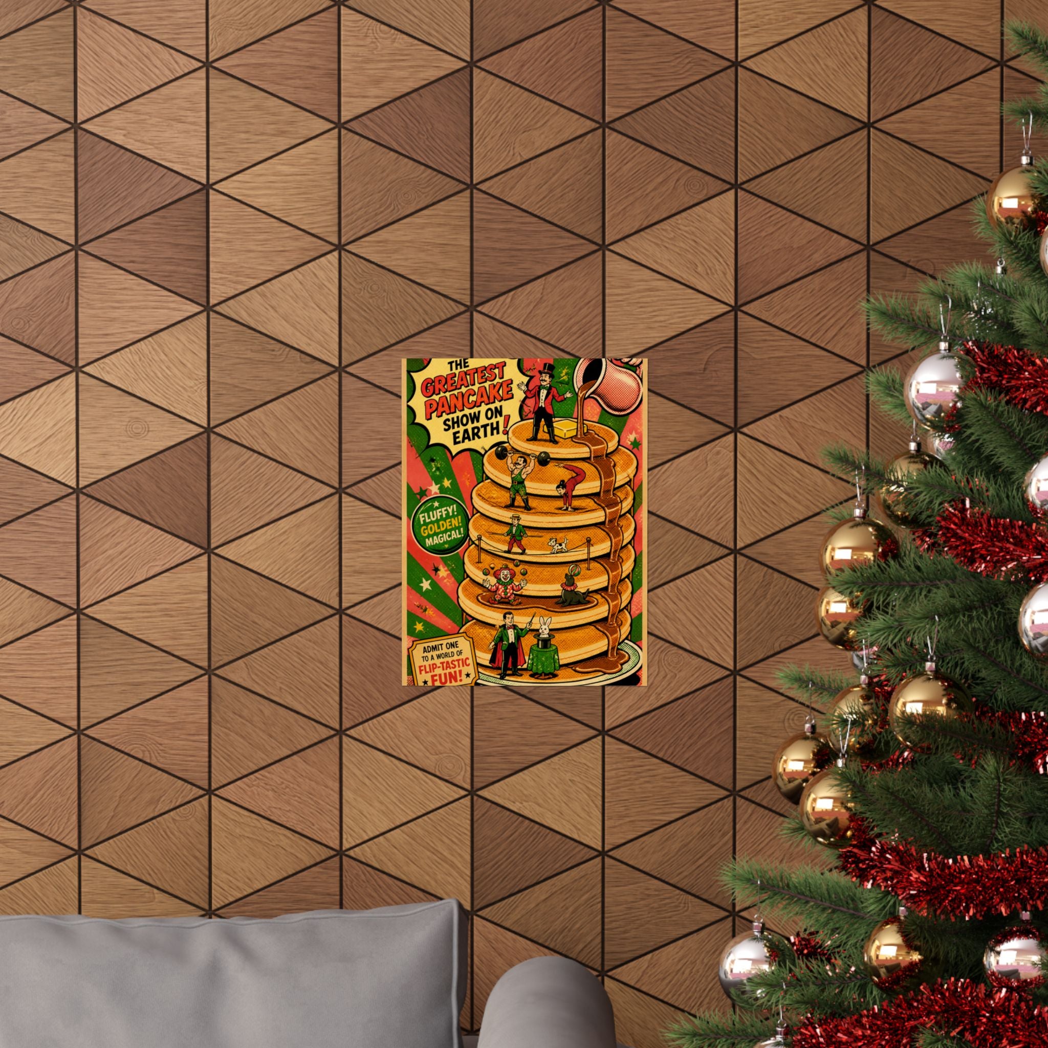 Pancake Stack Platform Wall Art Poster 18×24 Pop Art Living Room Decor Maximalist Print