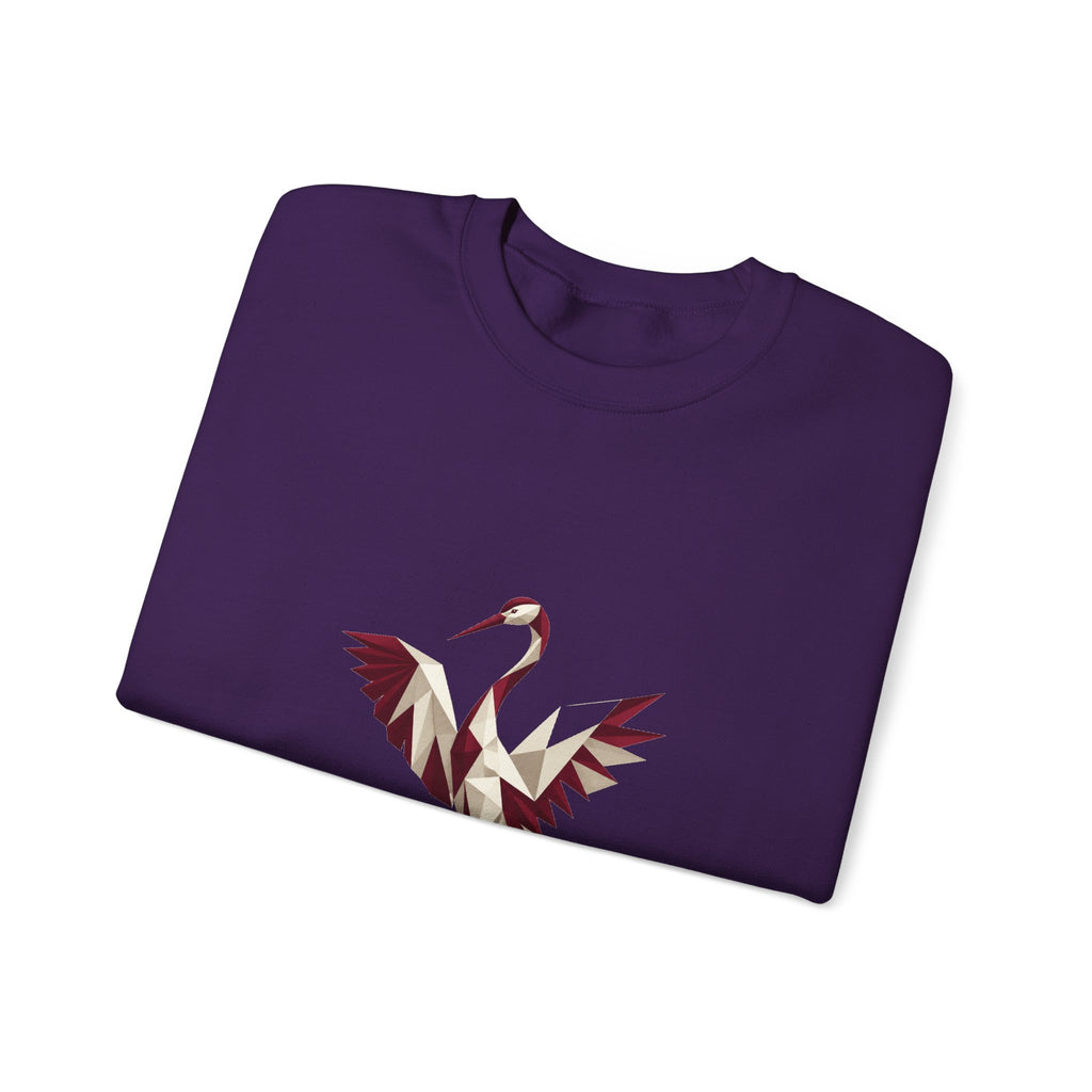 Matching Couple Sweatshirt - Tiger & Crane Matching Couple Crewneck Sweatshirt Geometric Art His Hers Couple Gift - Design B