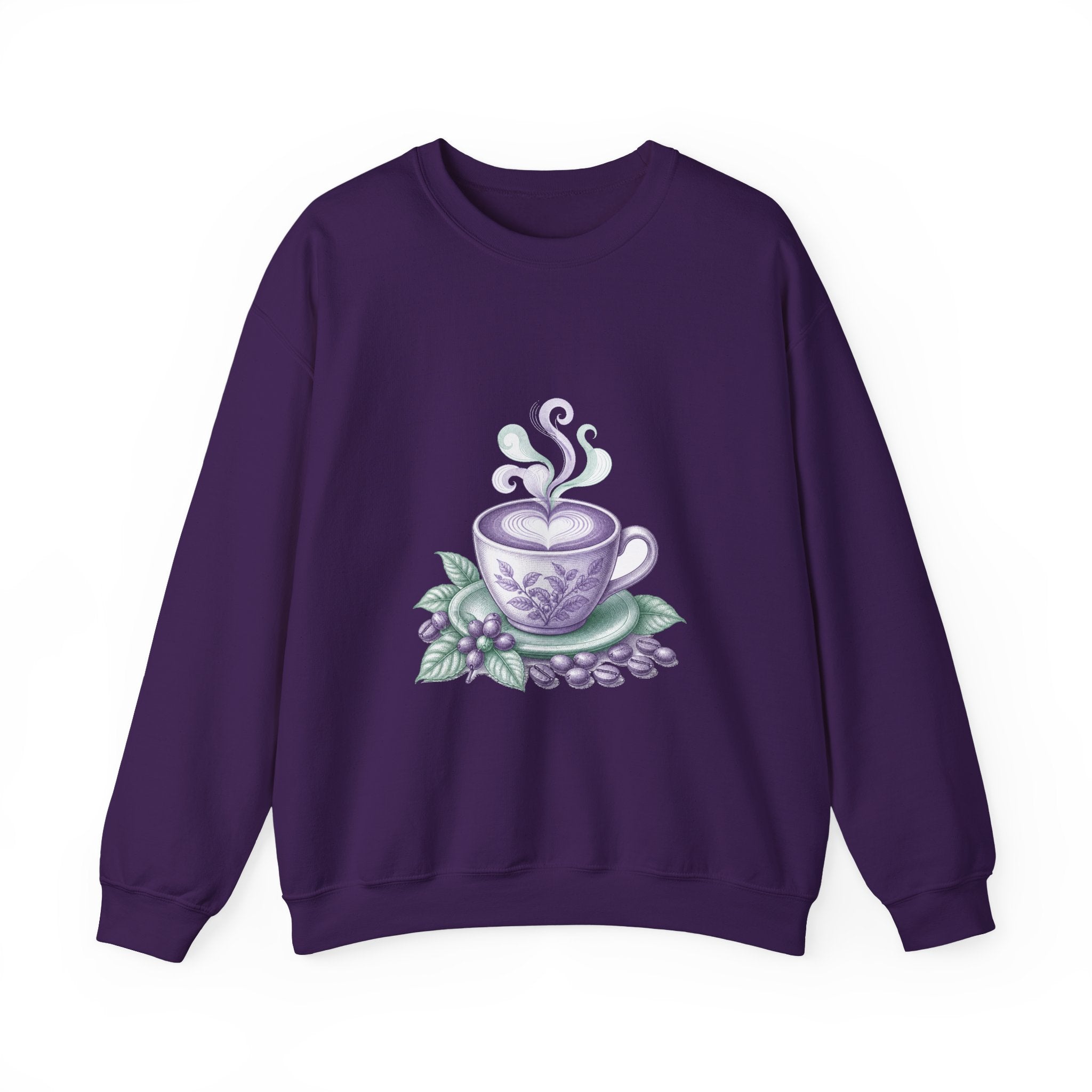 Matching Couple Sweatshirt - Coffee & Tea Matching Couple Premium Fleece Sweatshirt Vintage Art His Hers Honeymoon Gift - Design A