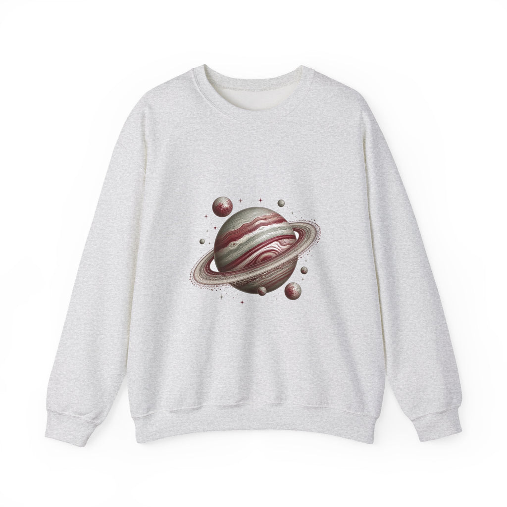 Matching Couple Sweatshirt - Astronaut & Planet Matching Couple Crewneck Sweatshirt Vintage Art His Hers Wedding Gift - Design B