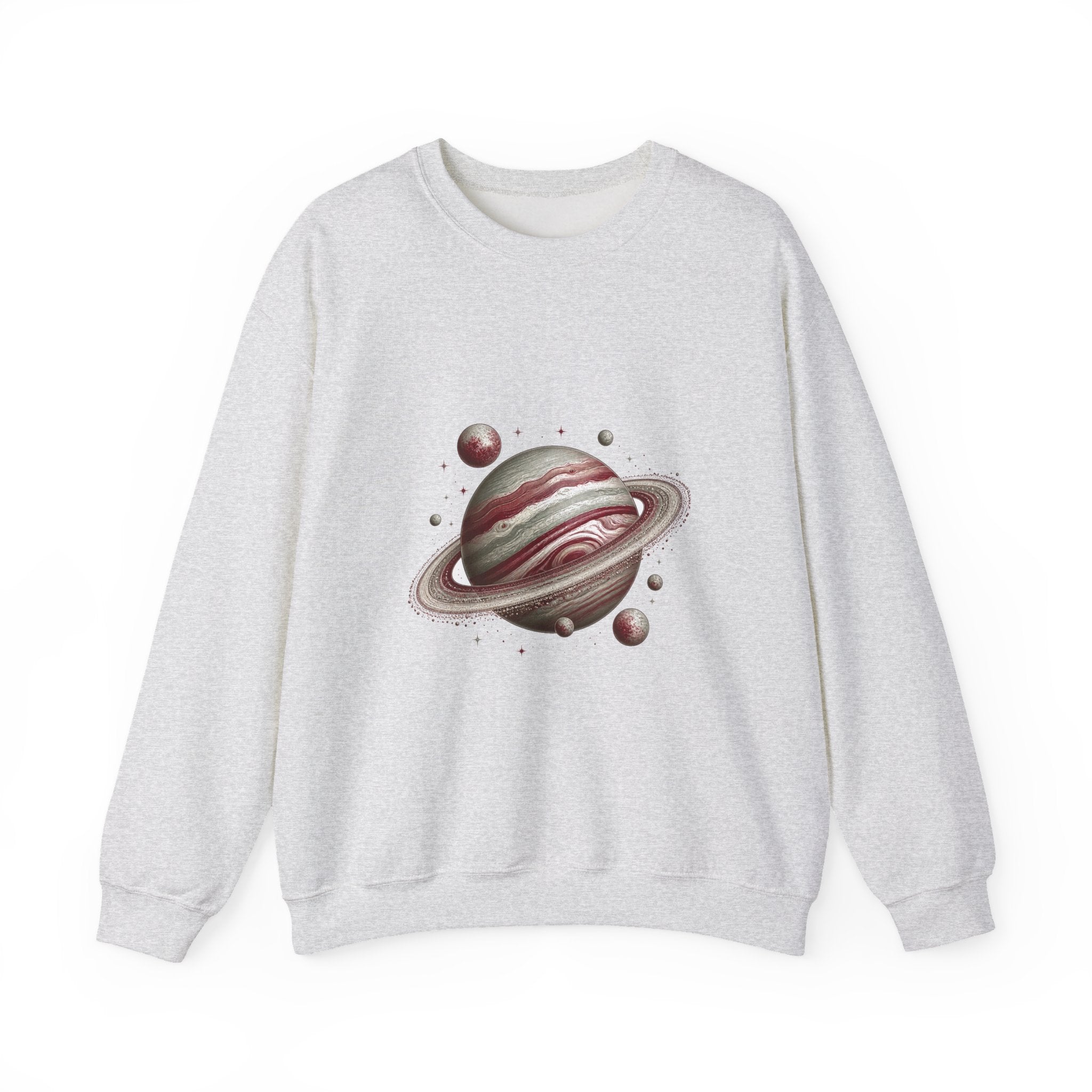 Matching Couple Sweatshirt - Astronaut & Planet Matching Couple Crewneck Sweatshirt Vintage Art His Hers Wedding Gift - Design B