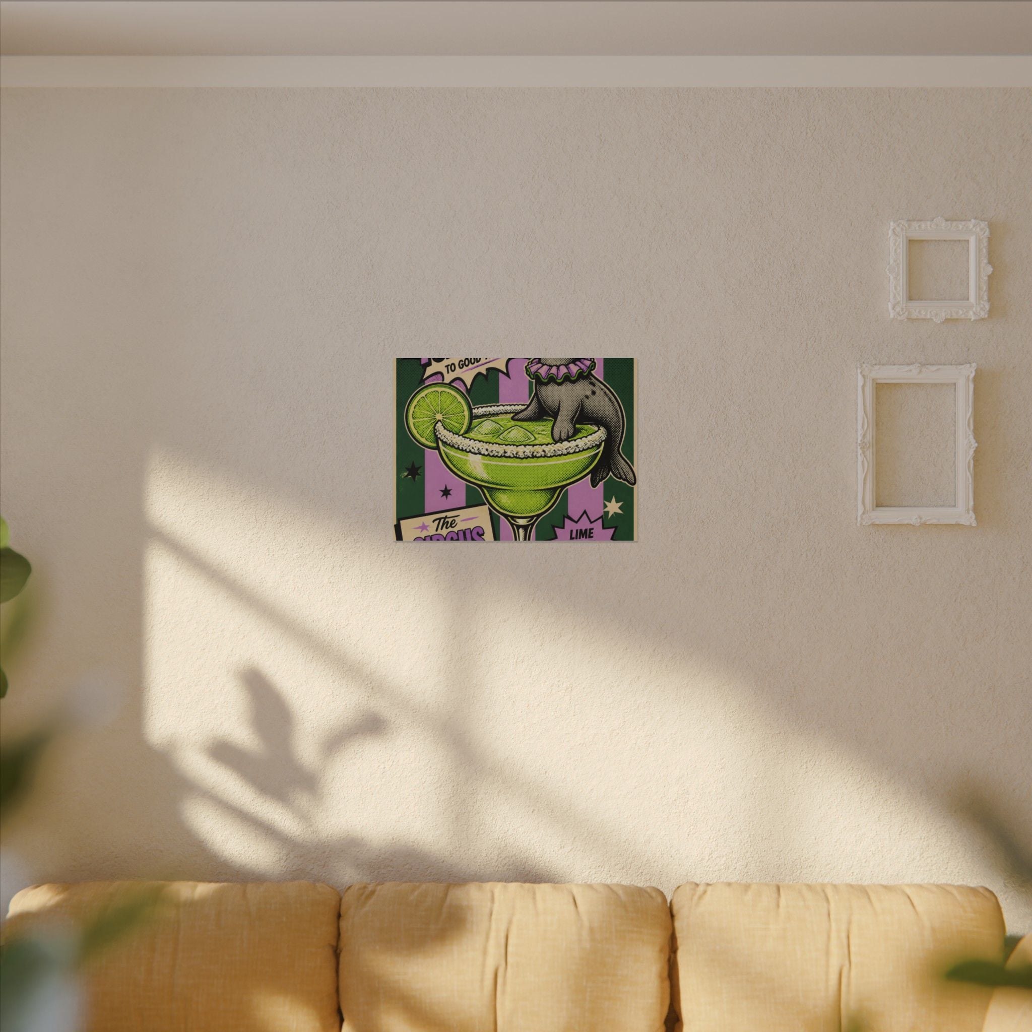 Margarita Balancing Seal Wall Art Canvas 16×20 Pop Art Living Room Decor Maximalist Print