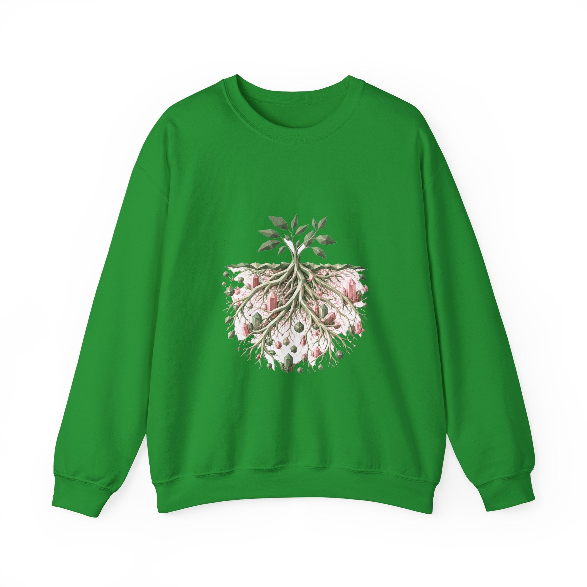 Matching Couple Sweatshirt - Ancient Oak & Deep Roots Matching Couple Crewneck Sweatshirt Geometric Art His Hers Couple Gift - Design B