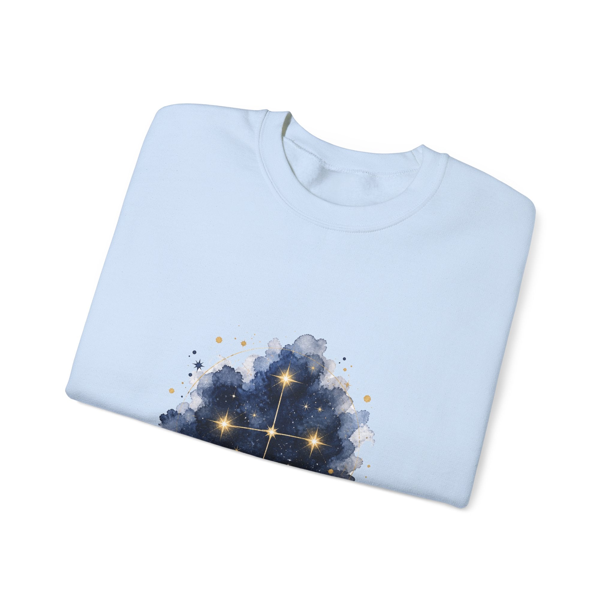 Matching Couple Sweatshirt - Aurora & Southern Cross Matching Couple Crewneck Sweatshirt Watercolor Art His Hers Engagement Gift - Design B