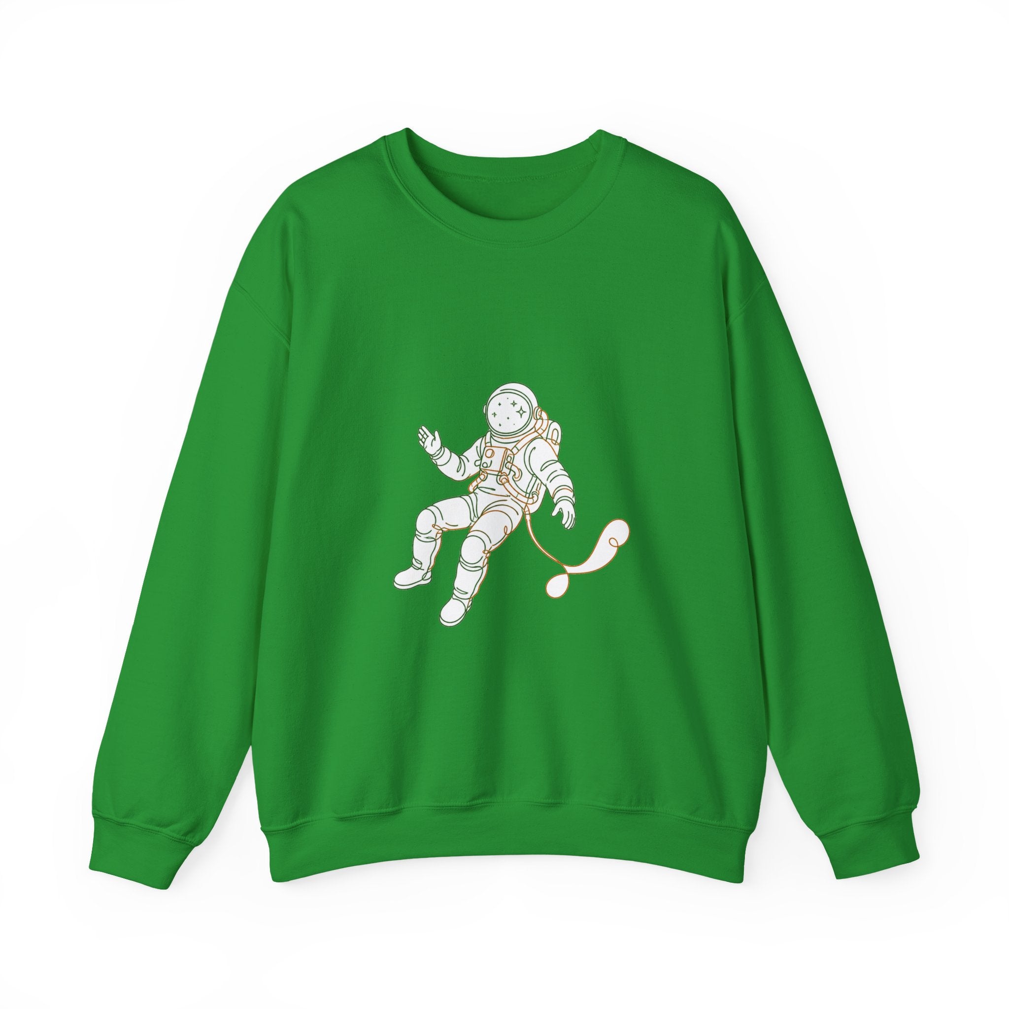 Matching Couple Sweatshirt - Astronaut & Planet Matching Couple Comfort Colors Crew Minimalist Art His Hers Christmas Gift - Design A