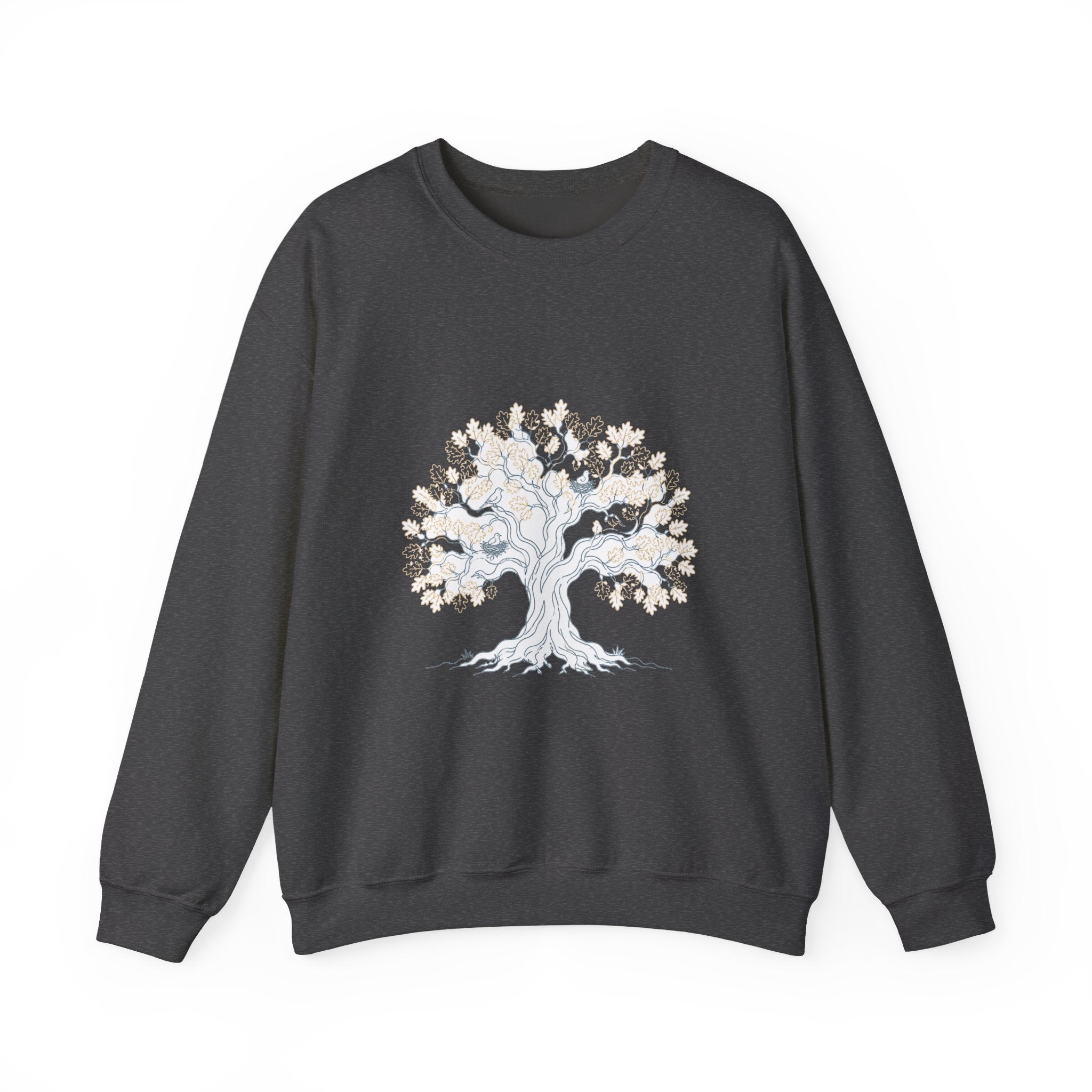 Matching Couple Sweatshirt - Ancient Oak & Deep Roots Matching Couple Premium Fleece Sweatshirt Minimalist Art His Hers Christmas Gift - Design A
