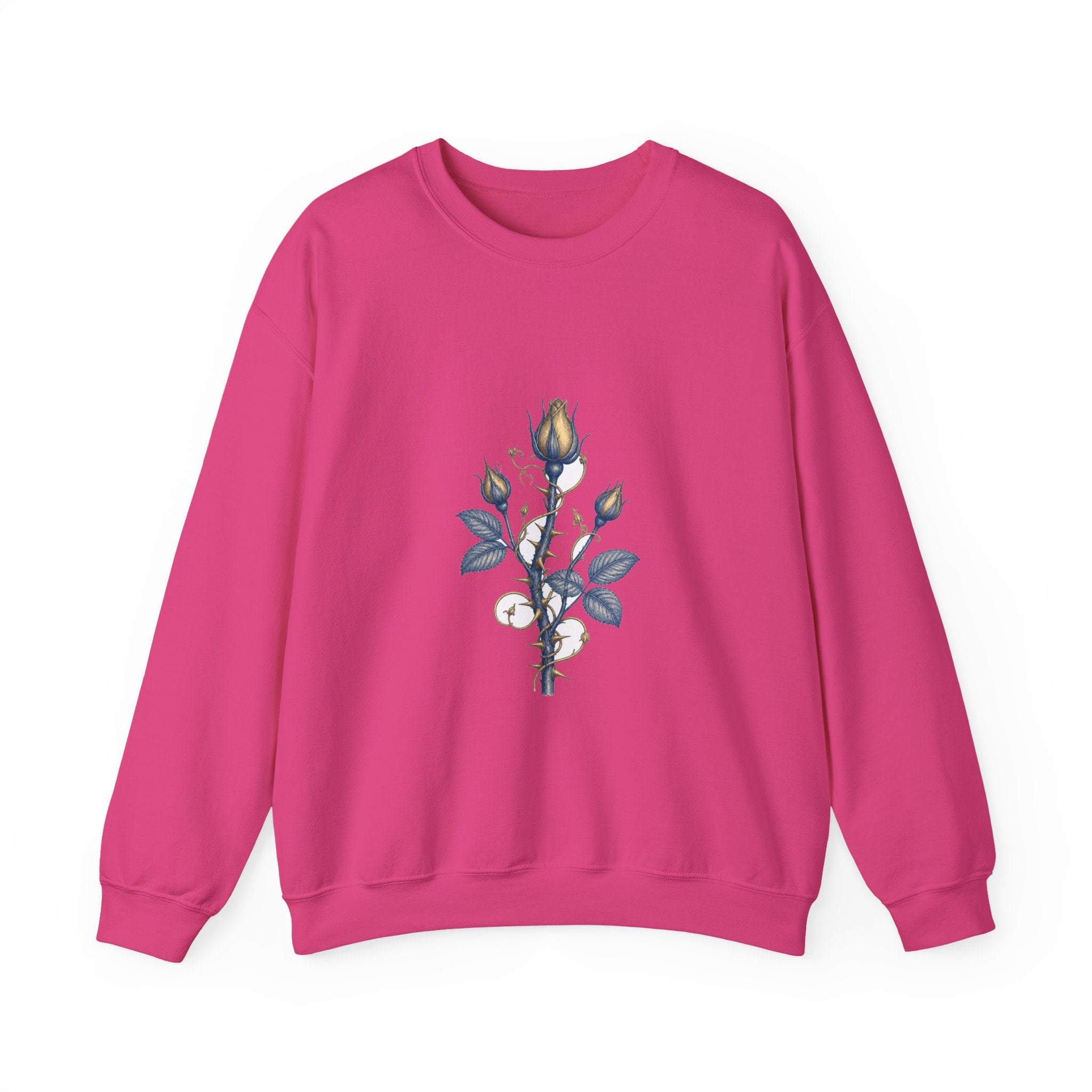 Matching Couple Sweatshirt - Rose & Thorn Matching Couple Comfort Colors Crew Vintage Art His Hers Honeymoon Gift - Design B