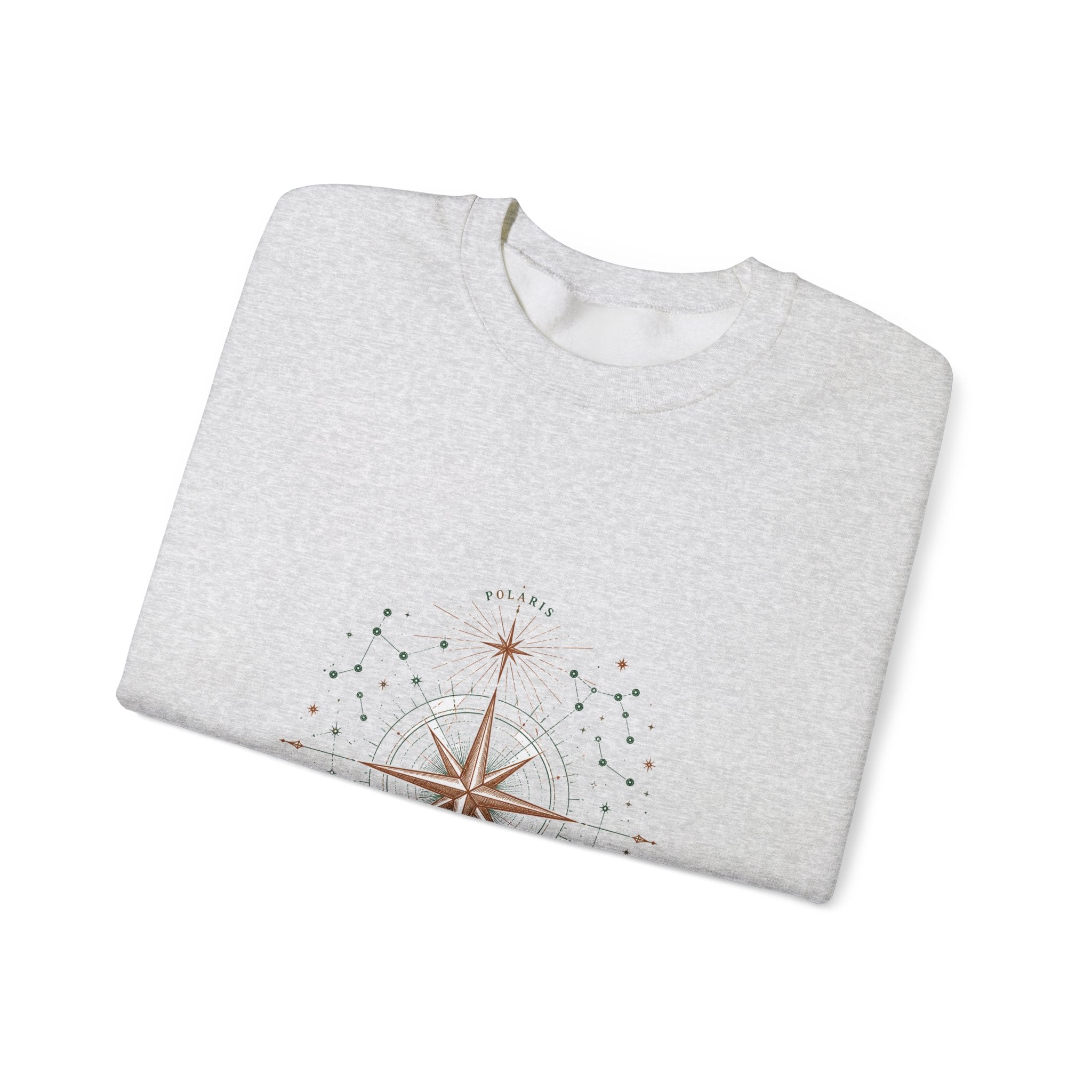 Matching Couple Sweatshirt - Shooting Star & North Star Matching Couple Comfort Colors Crew Hand-Drawn Art His Hers Anniversary Gift - Design B