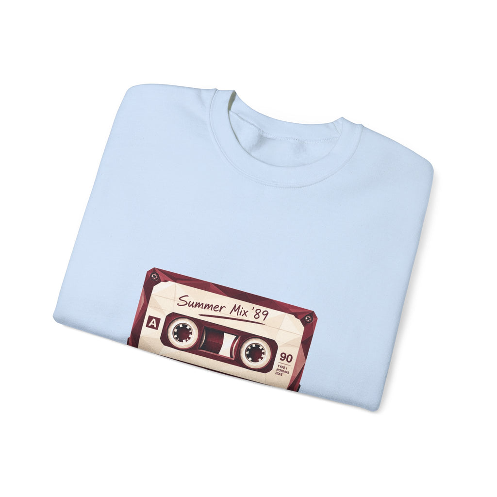 Matching Couple Sweatshirt - Vinyl & Cassette Matching Couple Crewneck Sweatshirt Geometric Art His Hers Couple Gift - Design B