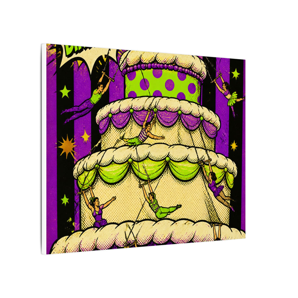 Birthday Cake Trapeze Wall Art Canvas 24×36 Pop Art Restaurant Decor Maximalist Print