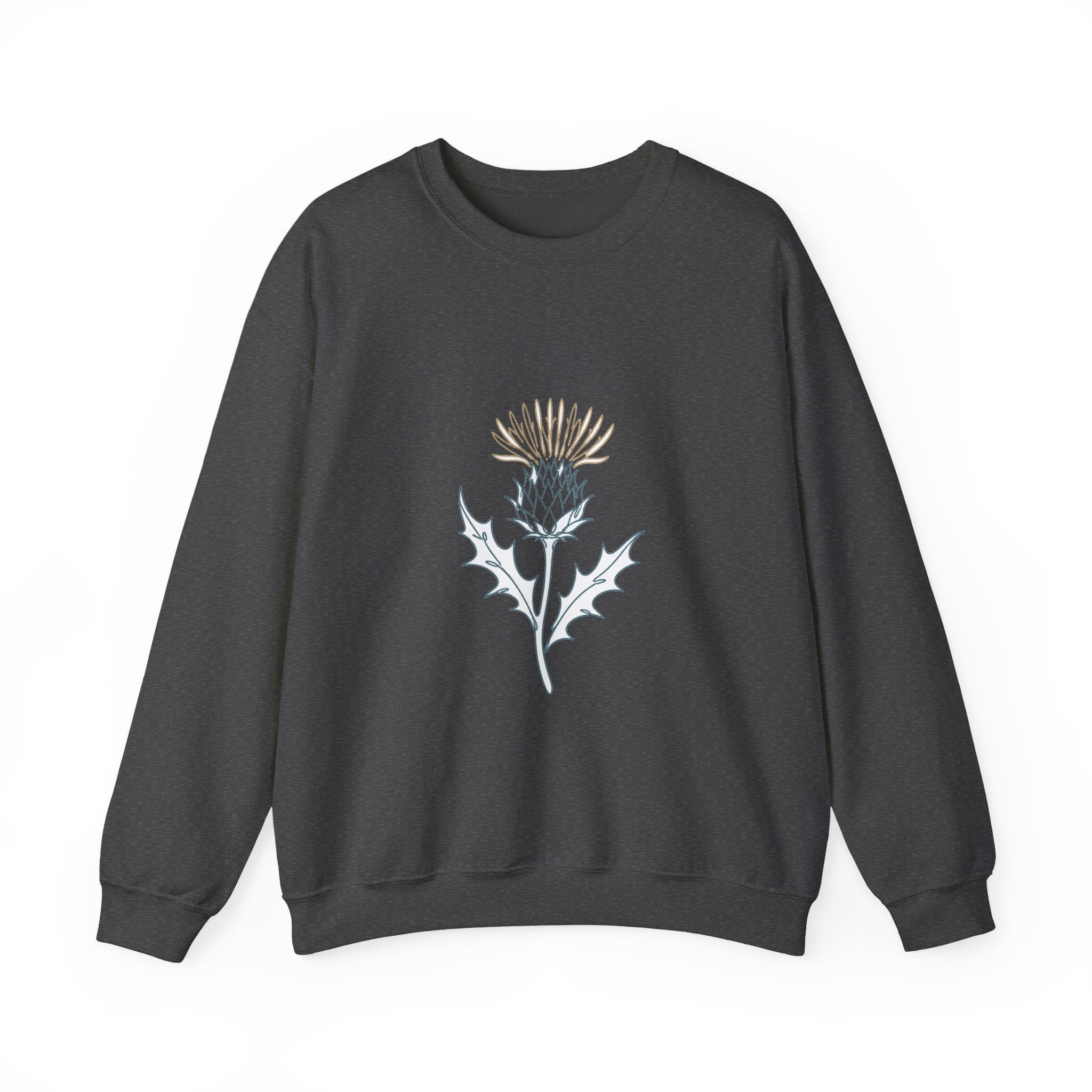 Matching Couple Sweatshirt - Lavender & Thistle Matching Couple Premium Fleece Sweatshirt Minimalist Art His Hers Christmas Gift - Design B