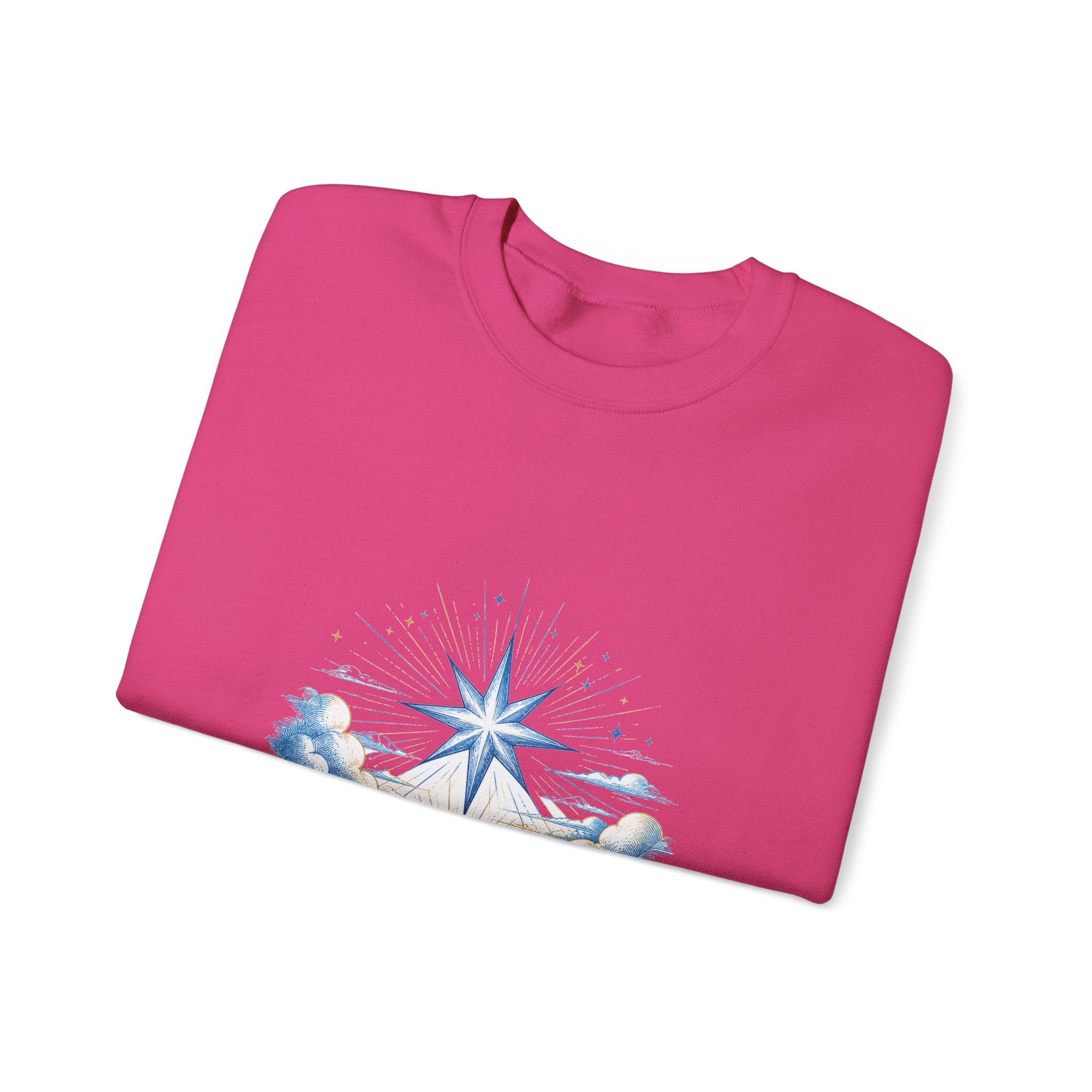 Matching Couple Sweatshirt - Evening & Morning Star Matching Couple Comfort Colors Crew Hand-Drawn Art His Hers Anniversary Gift - Design B