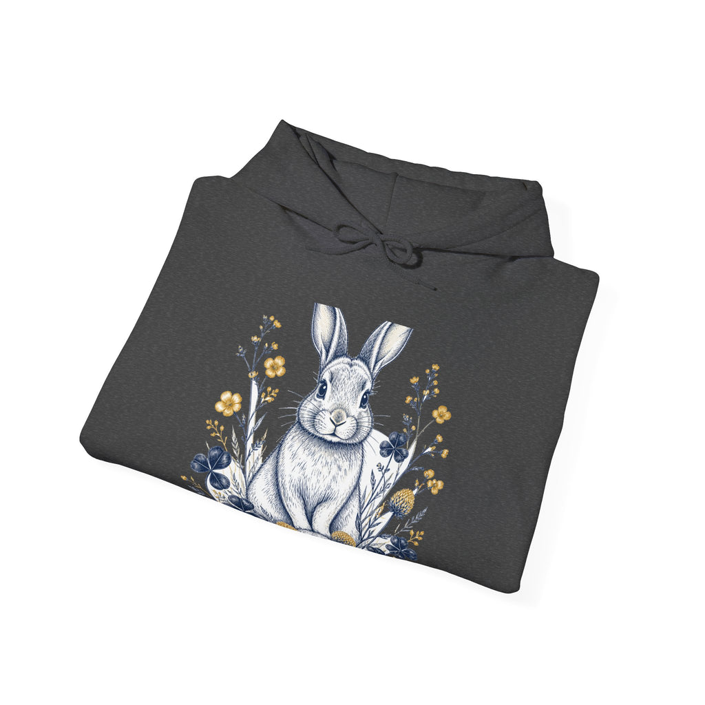 Matching Couple Sweatshirt - Fox & Rabbit Matching Couple Hooded Sweatshirt Hand-Drawn Art His Hers Best Friend Gift - Design B