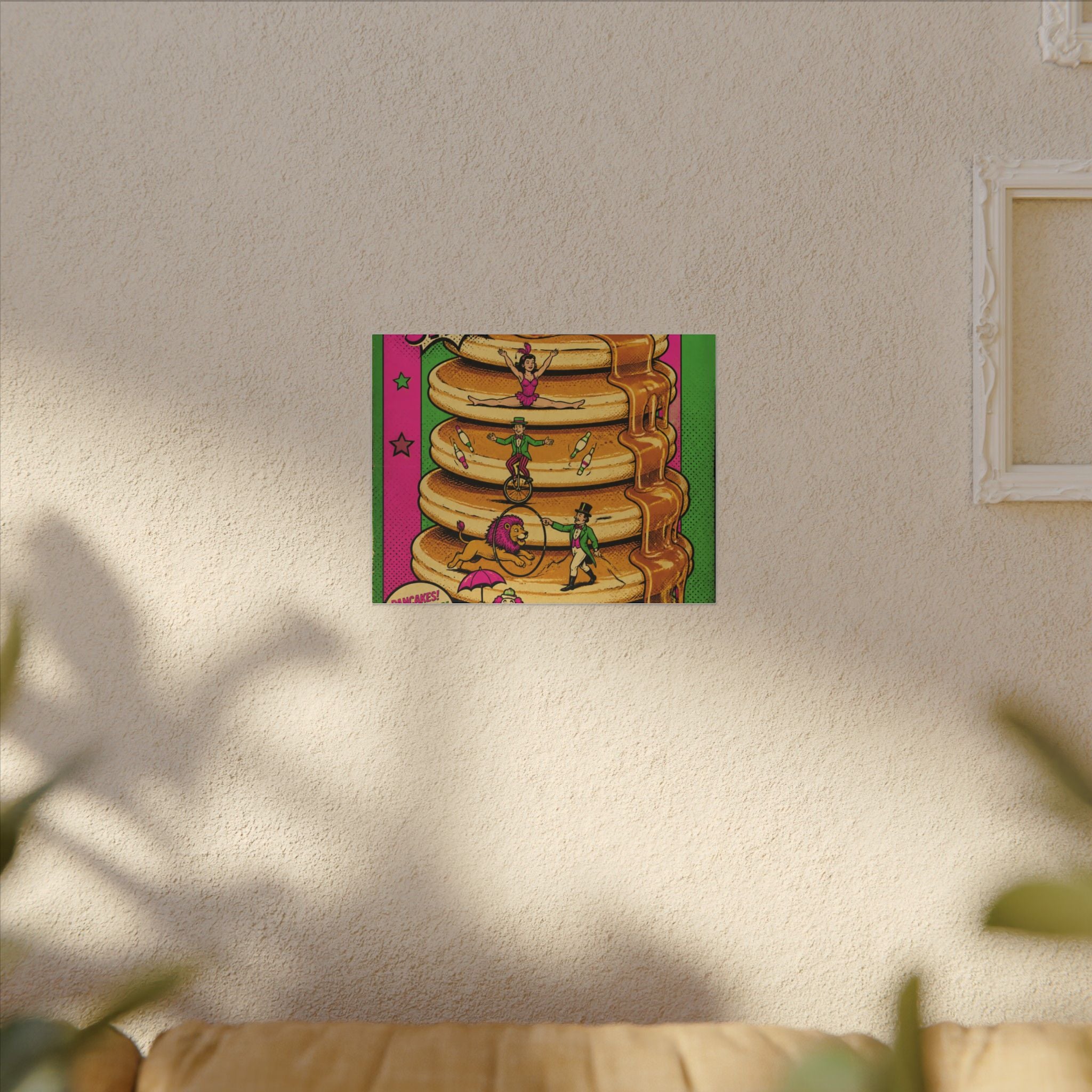 Pancake Stack Platform Wall Art Canvas 24×36 Pop Art Restaurant Decor Maximalist Print