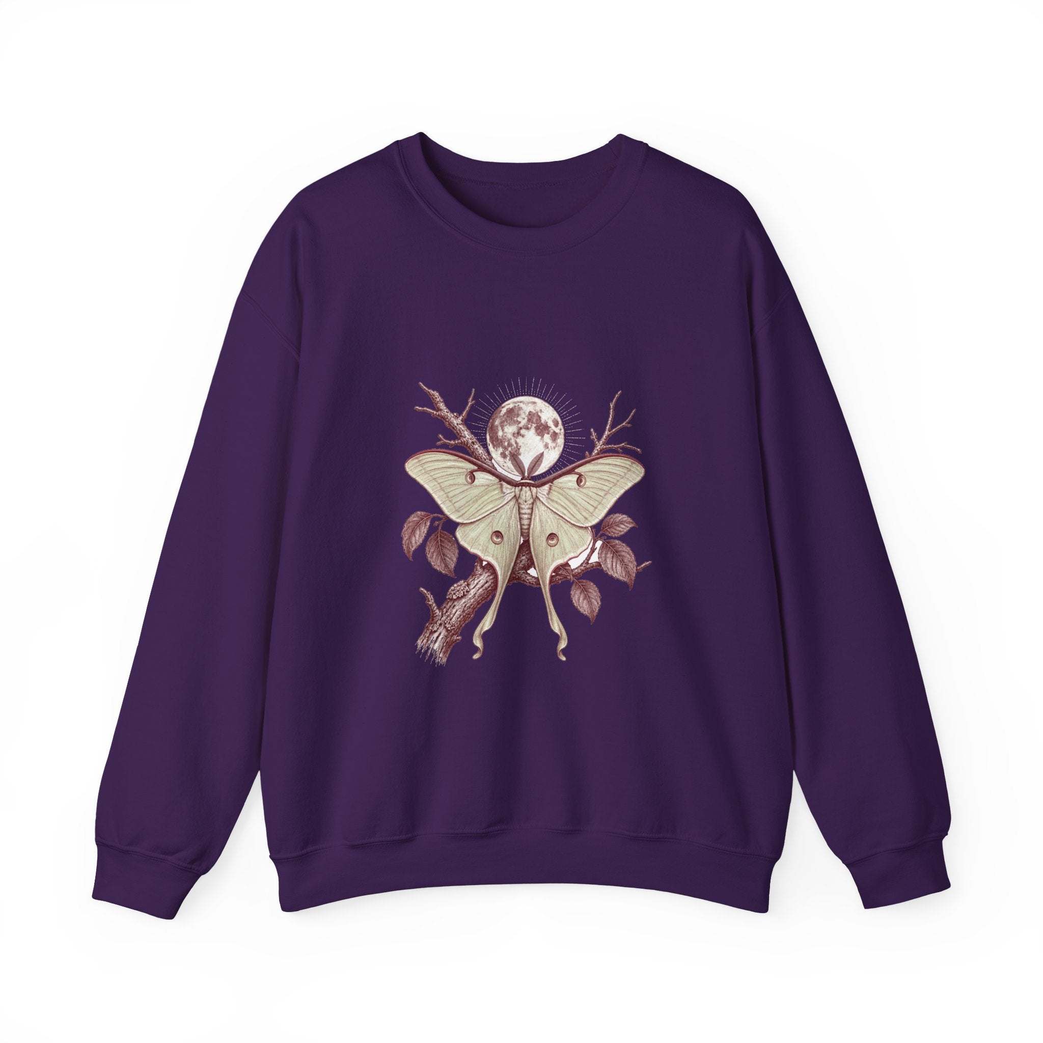Matching Couple Sweatshirt - Butterfly & Moth Matching Couple Premium Fleece Sweatshirt Vintage Art His Hers Honeymoon Gift - Design B