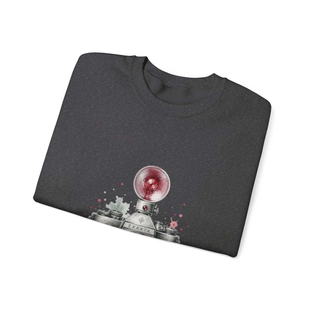Matching Couple Sweatshirt - Camera & Film Matching Couple Comfort Colors Crew Watercolor Art His Hers Birthday Gift - Design A