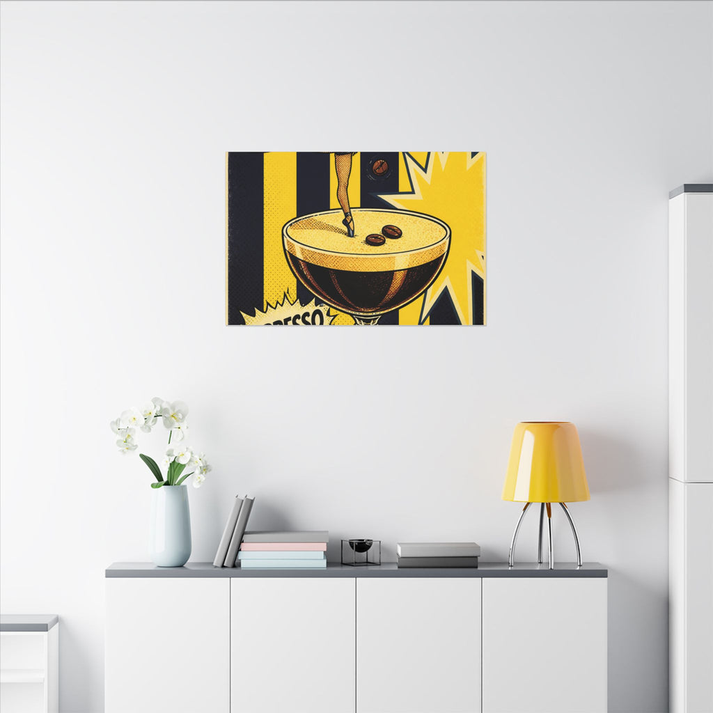 Espresso Martini Acrobat Wall Art Canvas 16×20 Pop Art Living Room Decor Maximalist Print