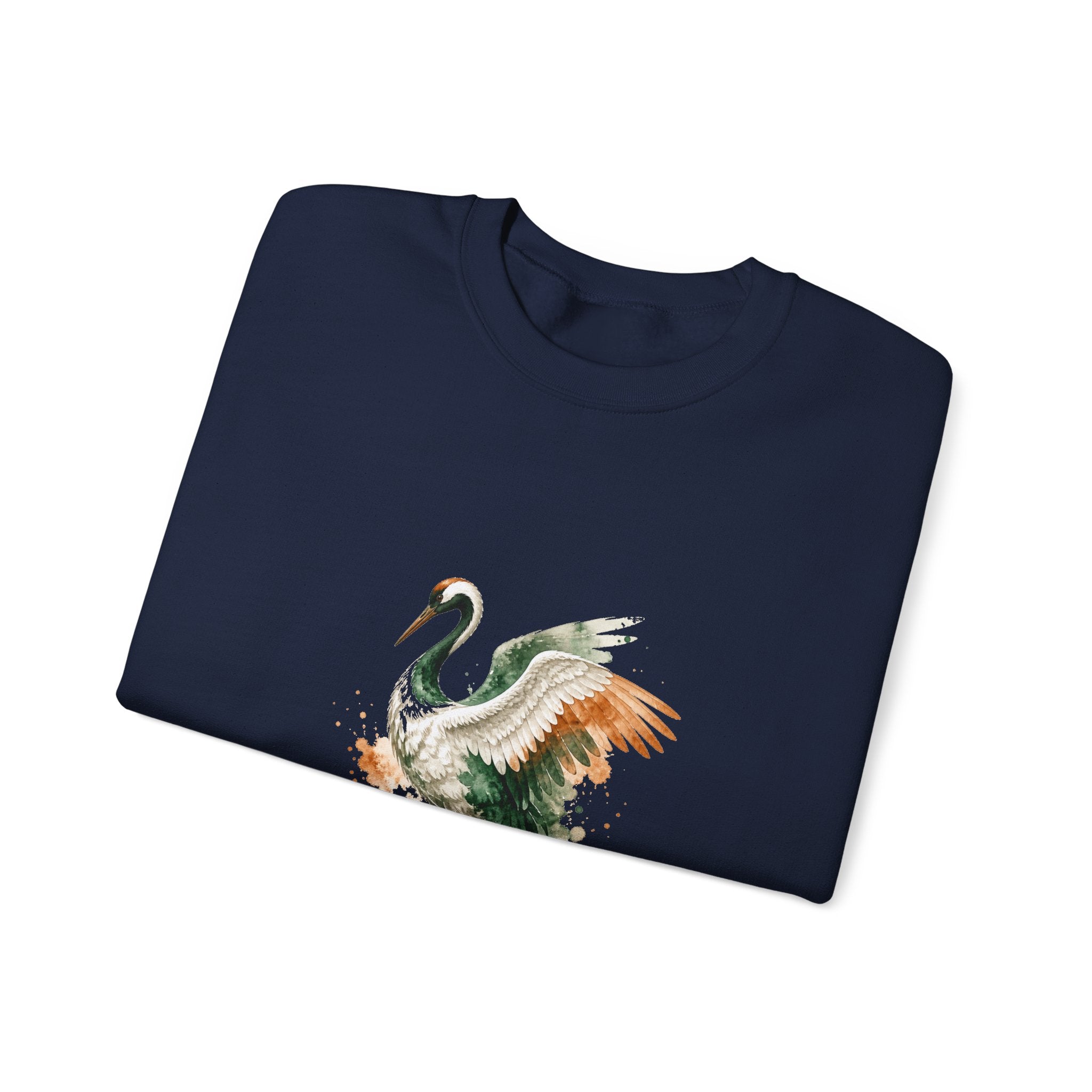 Matching Couple Sweatshirt - Tiger & Crane Matching Couple Premium Fleece Sweatshirt Watercolor Art His Hers Birthday Gift - Design B
