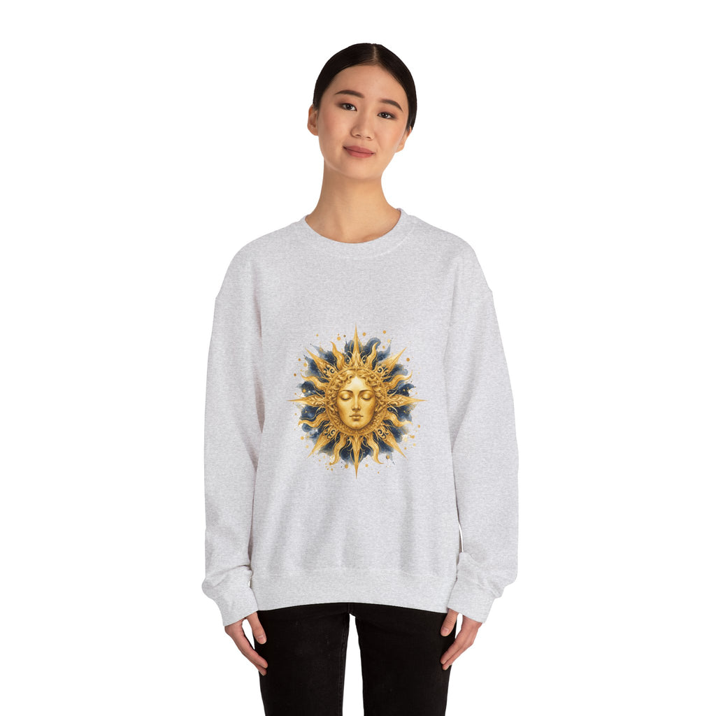 Matching Couple Sweatshirt - Helios & Selene Matching Couple Comfort Colors Crew Watercolor Art His Hers Birthday Gift - Design A