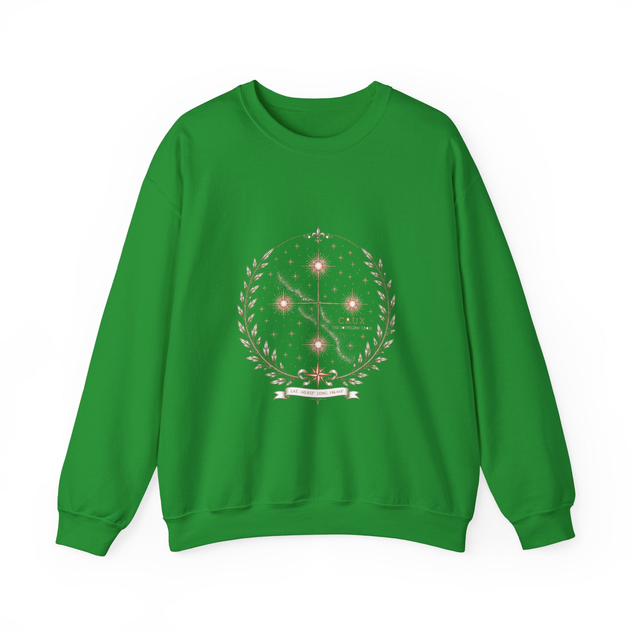 Matching Couple Sweatshirt - Aurora & Southern Cross Matching Couple Premium Fleece Sweatshirt Vintage Art His Hers Honeymoon Gift - Design B