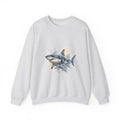 Matching Couple Sweatshirt - Shark & Dolphin Matching Couple Comfort Colors Crew Watercolor Art His Hers Birthday Gift - Design A