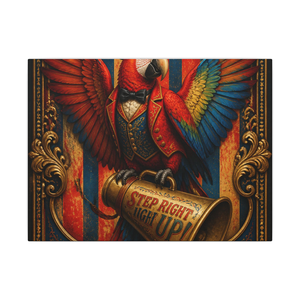 Parrot Ringmaster Wall Art Canvas 16×20 Baroque Home Office Decor Maximalist Print