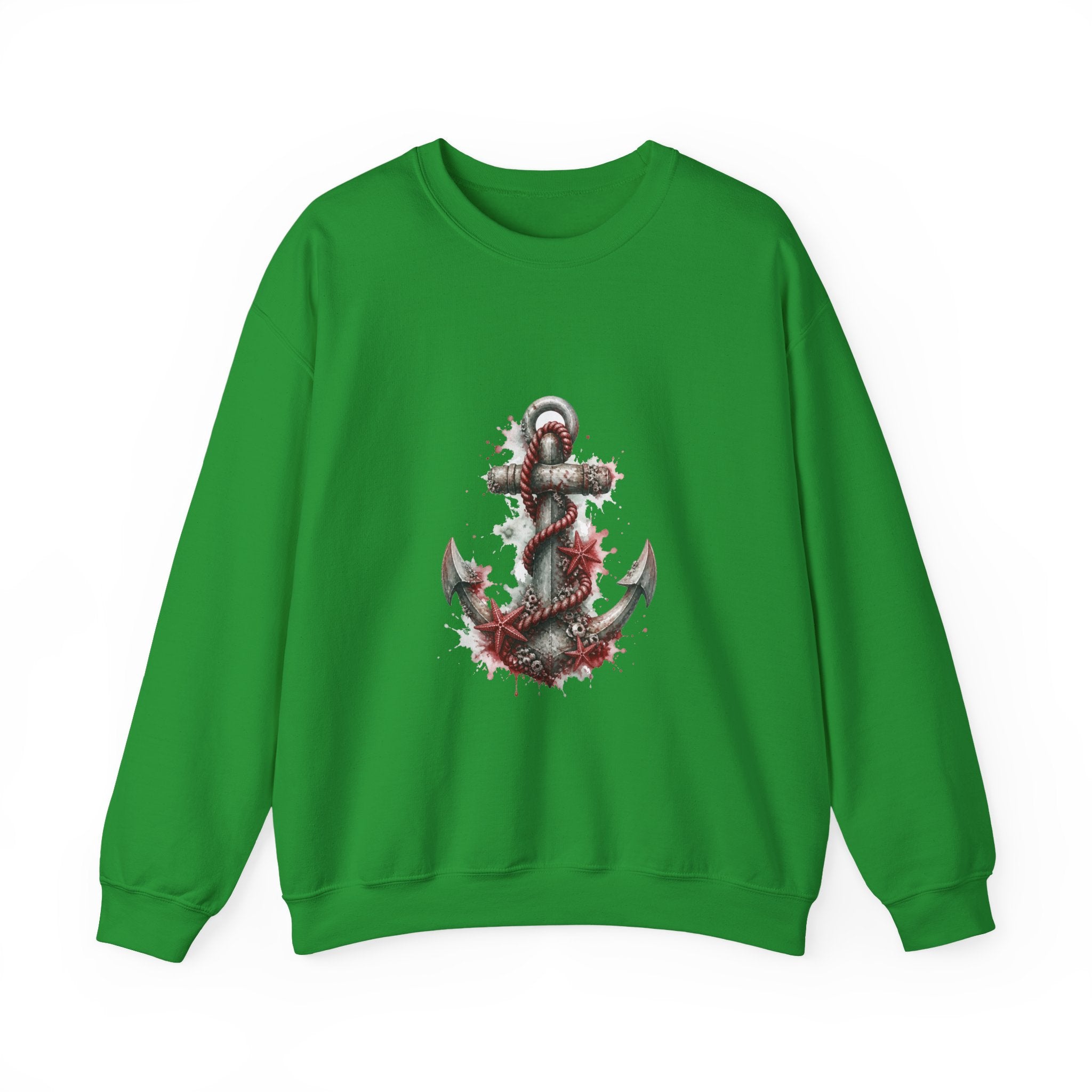Matching Couple Sweatshirt - Anchor & Sail Matching Couple Premium Fleece Sweatshirt Watercolor Art His Hers Birthday Gift - Design A