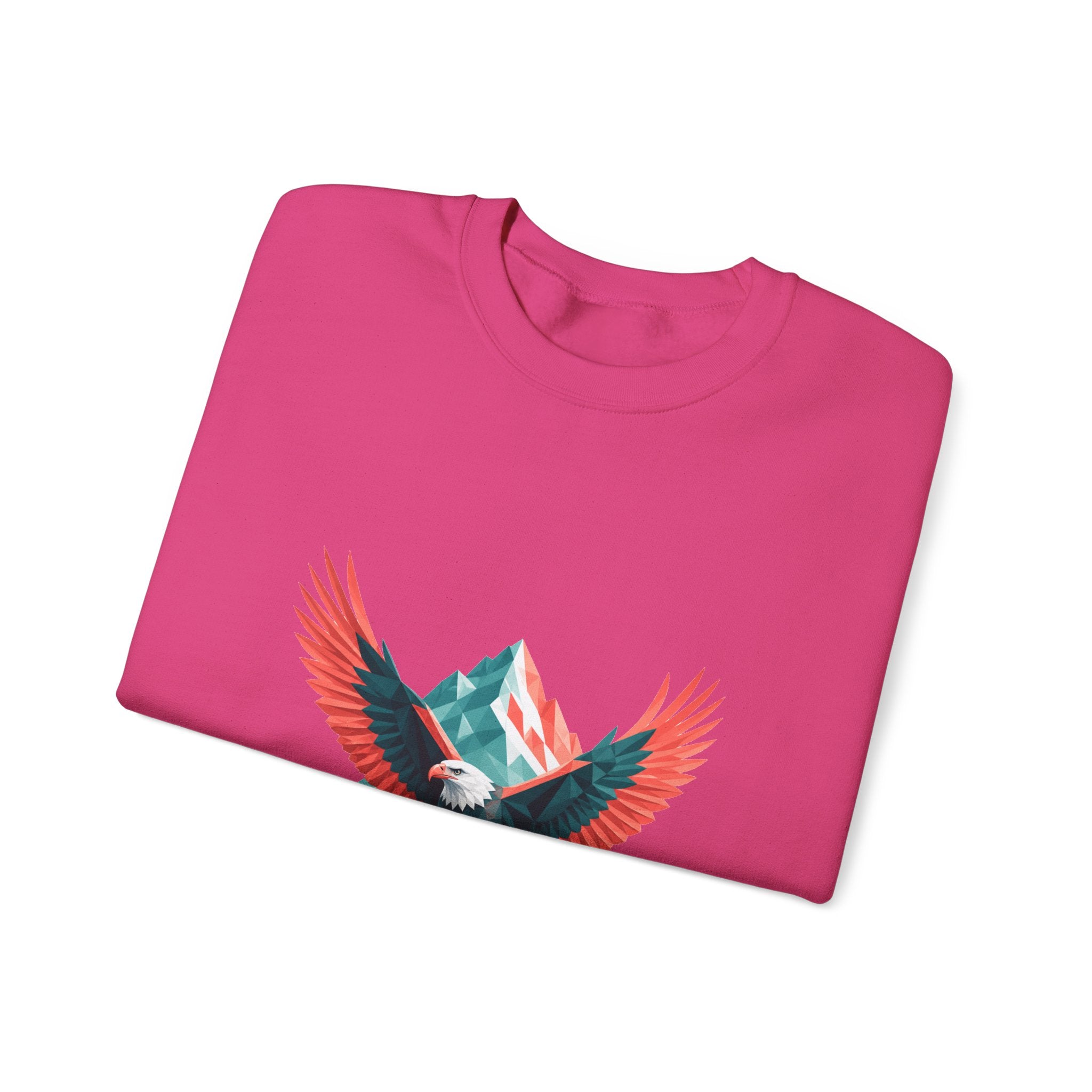 Matching Couple Sweatshirt - Eagle & Whale Matching Couple Comfort Colors Crew Geometric Art His Hers Love Gift - Design A