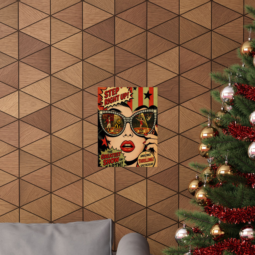 Sunglasses Circus Ring Wall Art Poster 24×36 Pop Art Restaurant Decor Maximalist Print