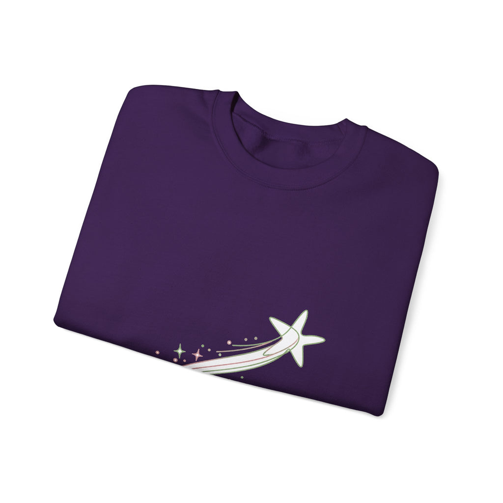 Matching Couple Sweatshirt - Shooting Star & North Star Matching Couple Premium Fleece Sweatshirt Minimalist Art His Hers Christmas Gift - Design A