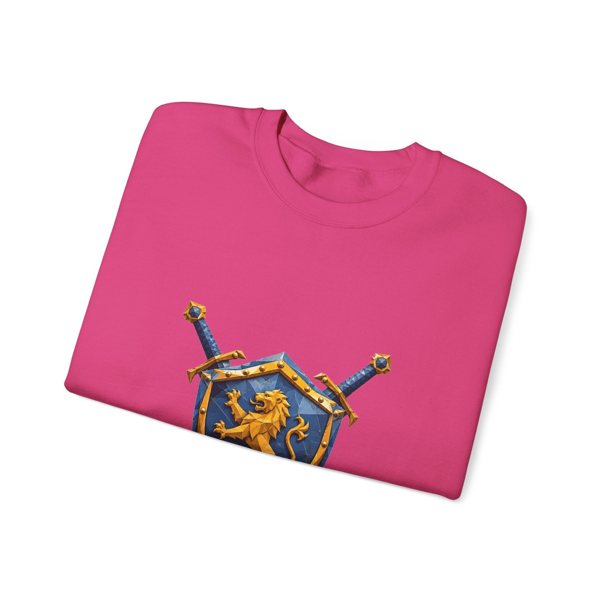 Matching Couple Sweatshirt - Crown & Shield Matching Couple Premium Fleece Sweatshirt Geometric Art His Hers Love Gift - Design B