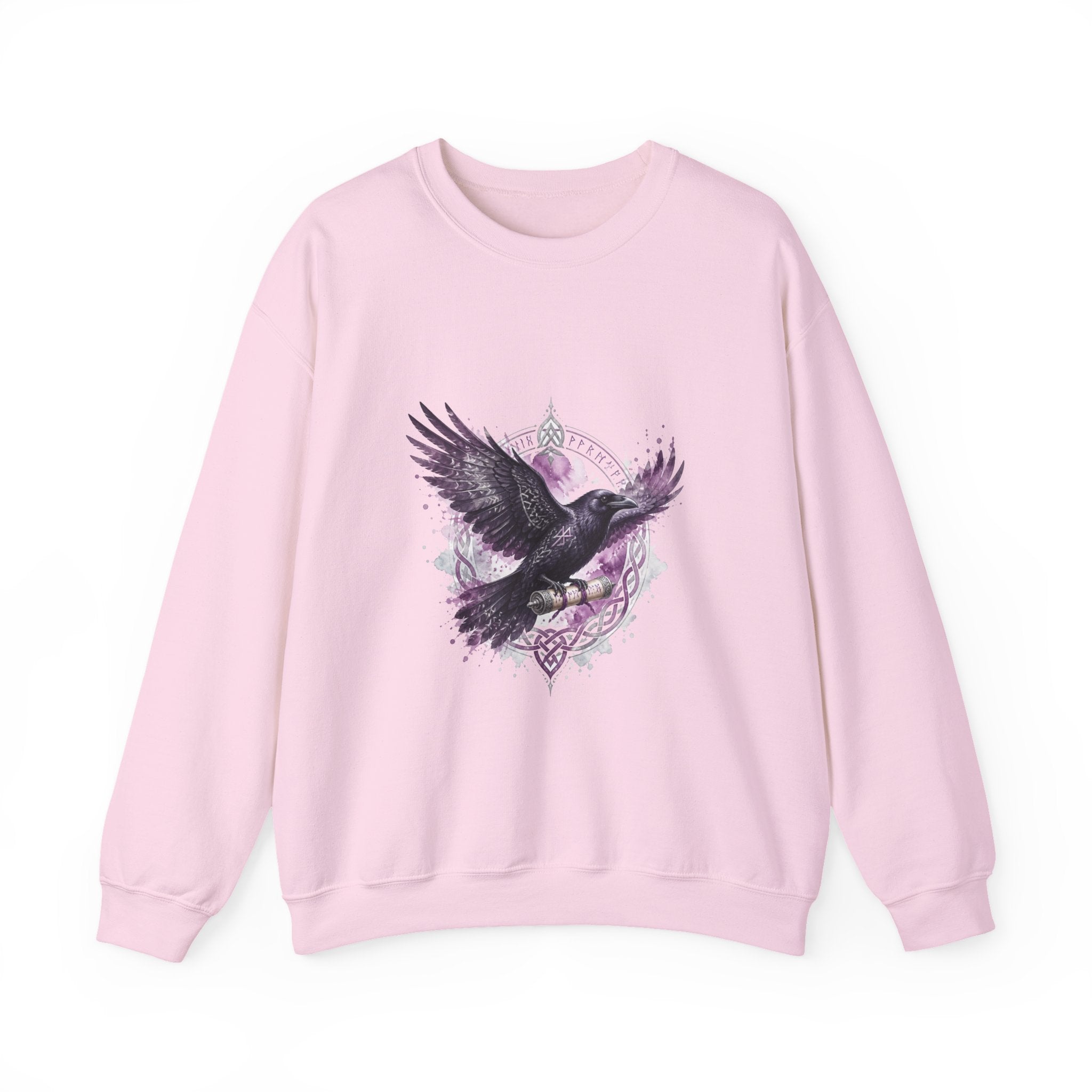 Matching Couple Sweatshirt - Huginn & Muninn Matching Couple Premium Fleece Sweatshirt Watercolor Art His Hers Birthday Gift - Design B